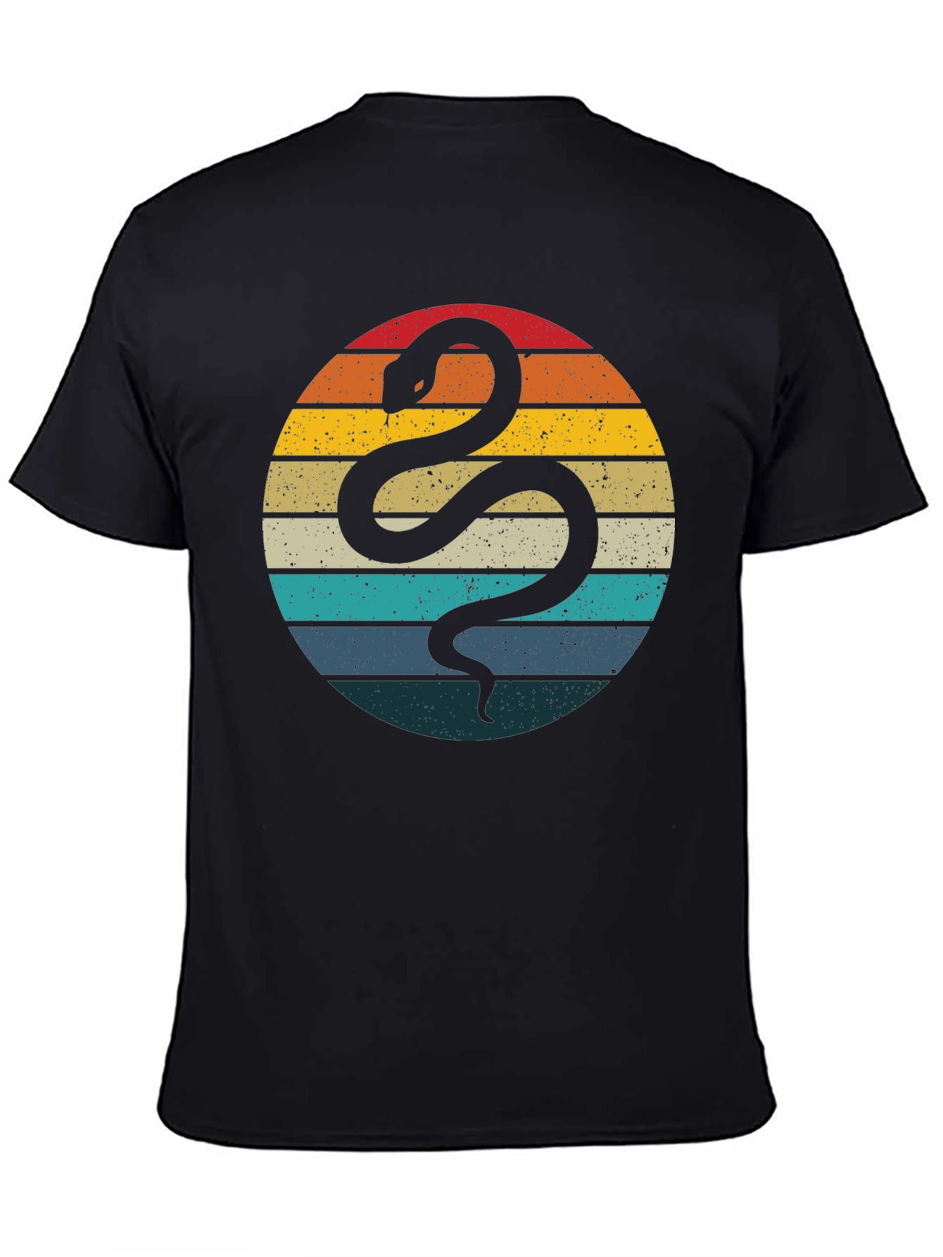Retro Snake Graphic Tee - Vintage Style Mens T-Shirt
