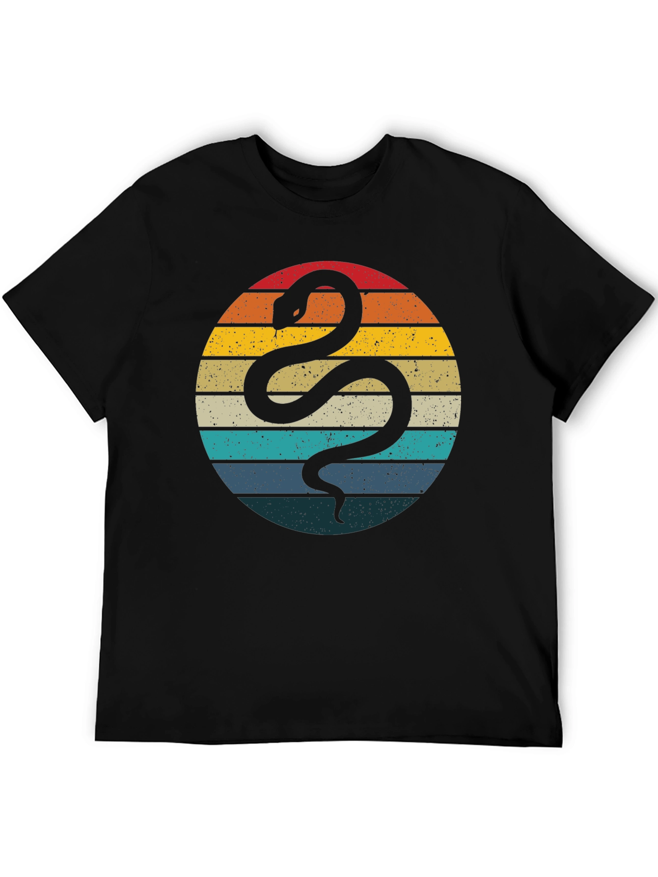 Retro Snake Graphic Tee - Vintage Style Mens T-Shirt