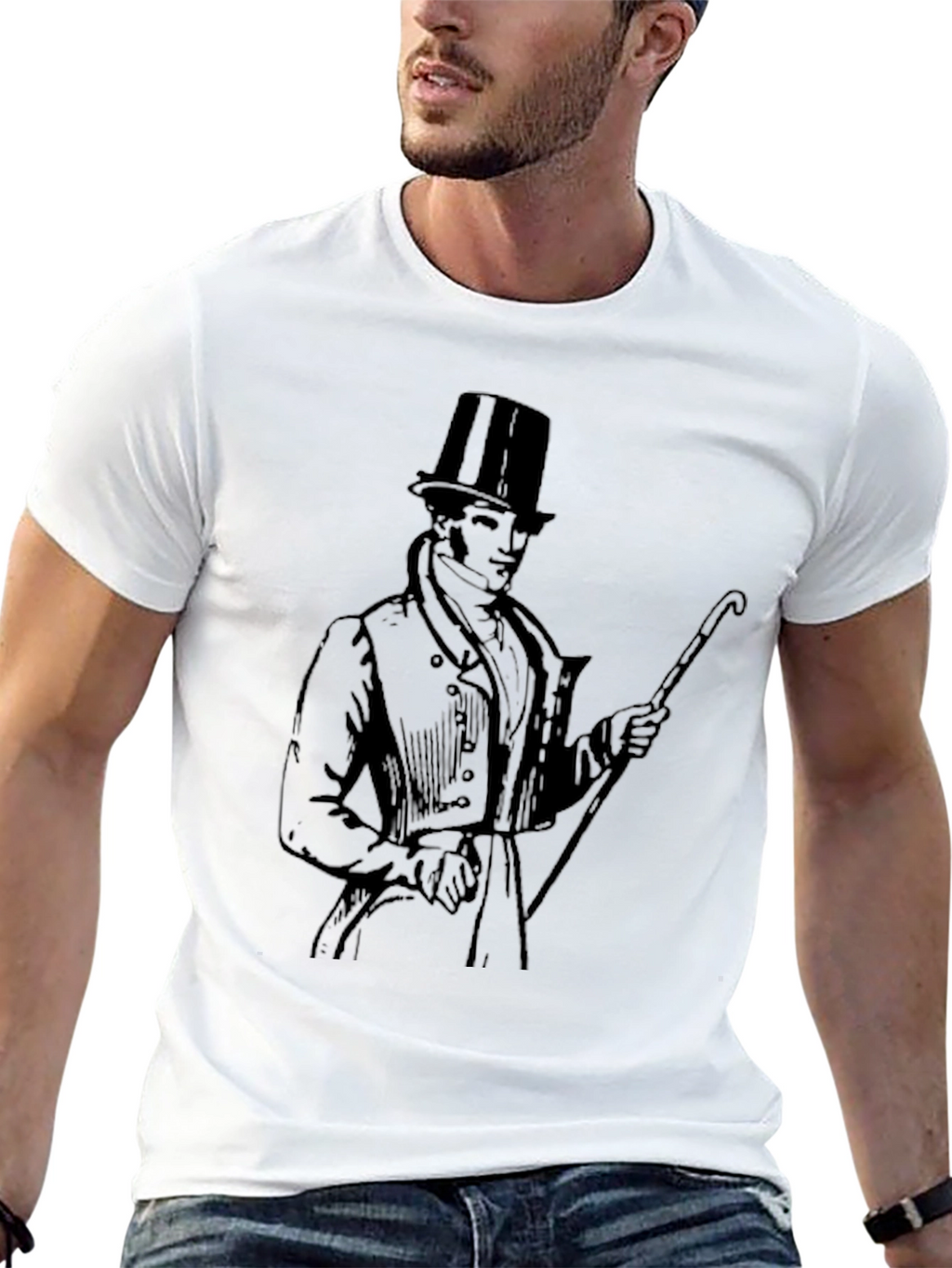 Gentleman Graphic Tee - Classic Style