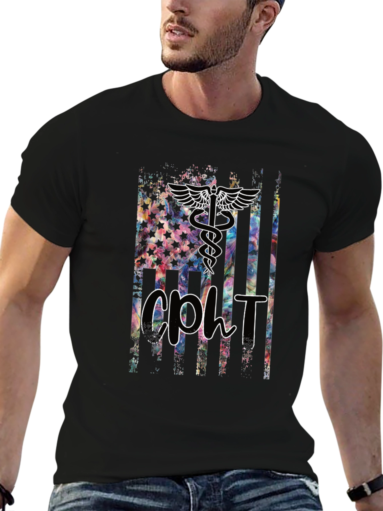 CPHT American Flag Graphic Tee - Black