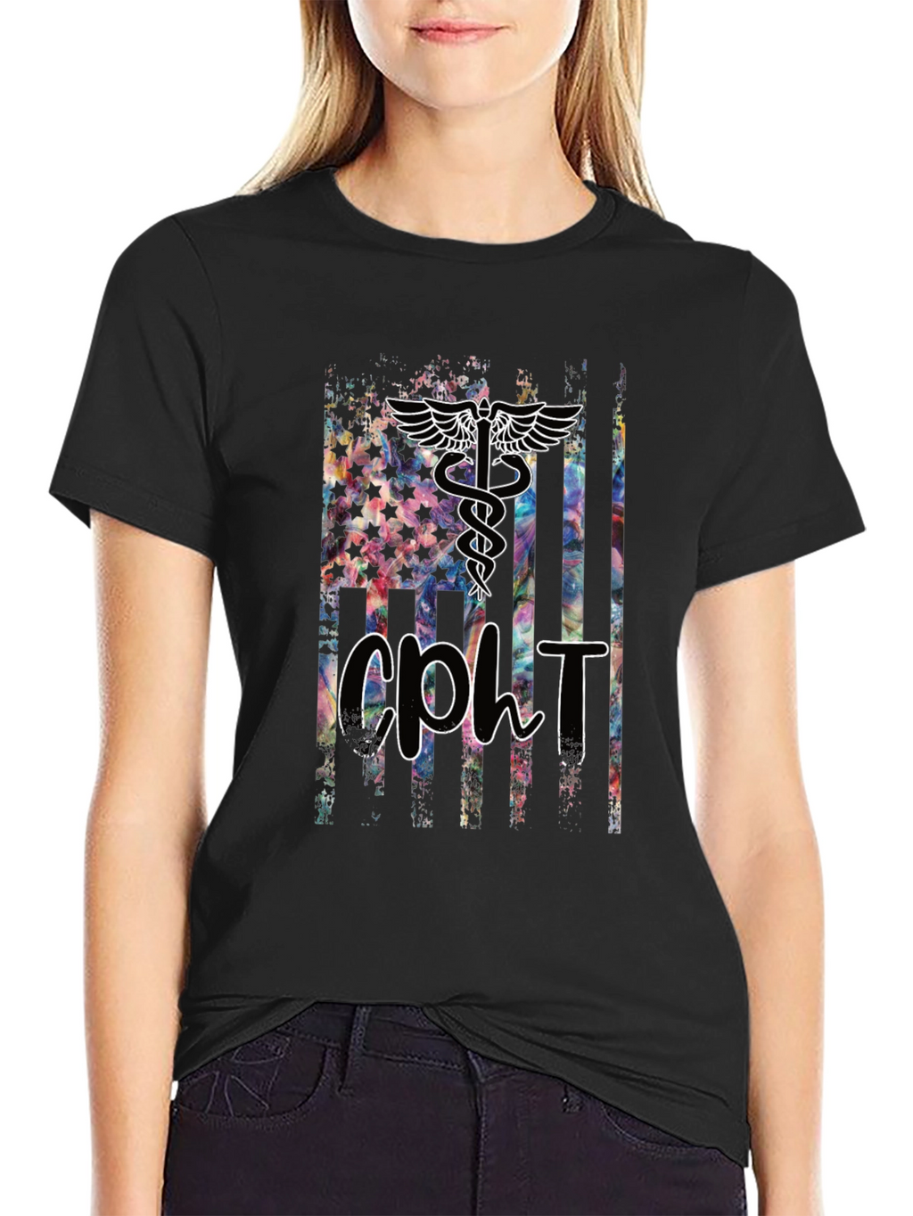 CPHT American Flag Graphic Tee - Black
