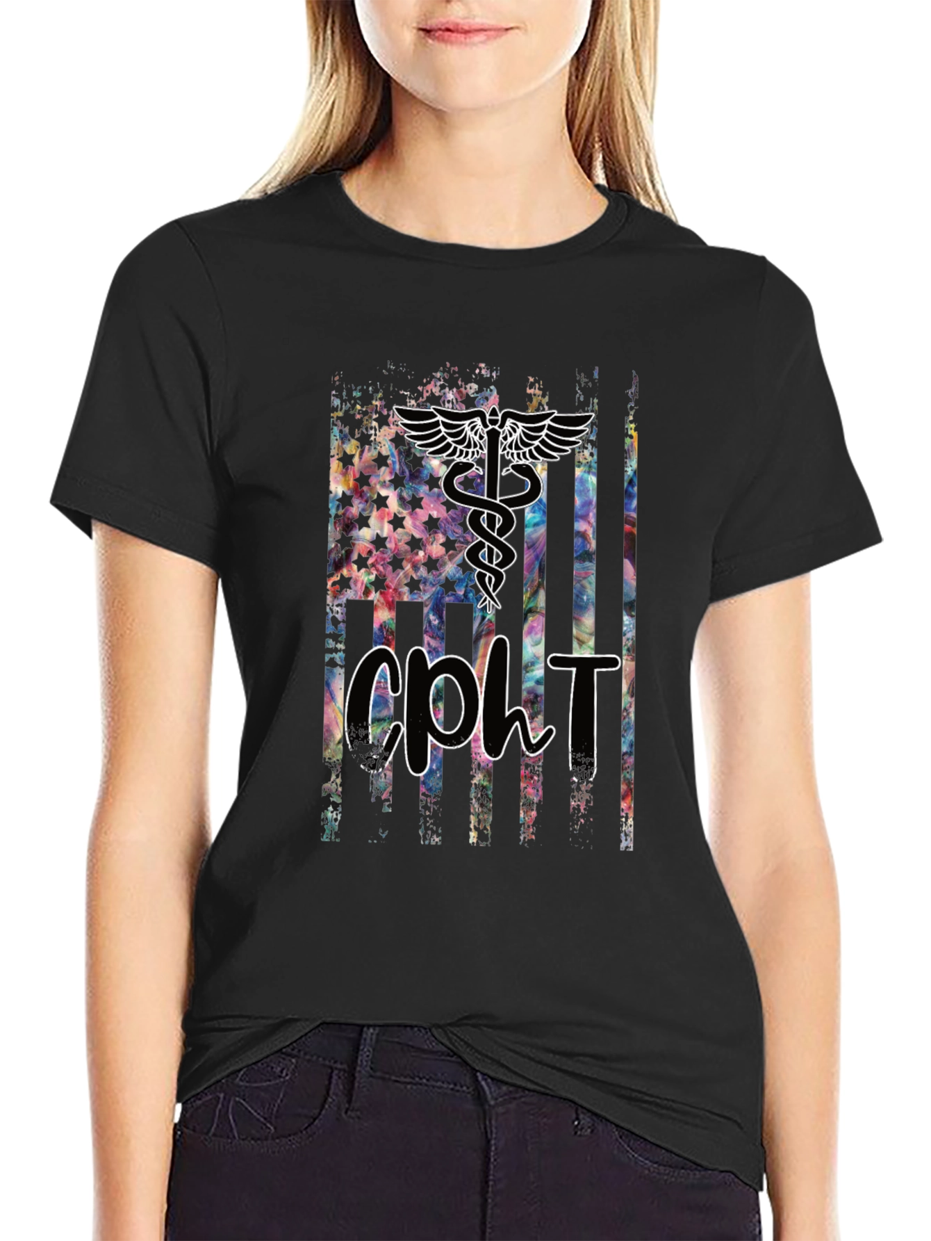 CPHT American Flag Graphic Tee - Black