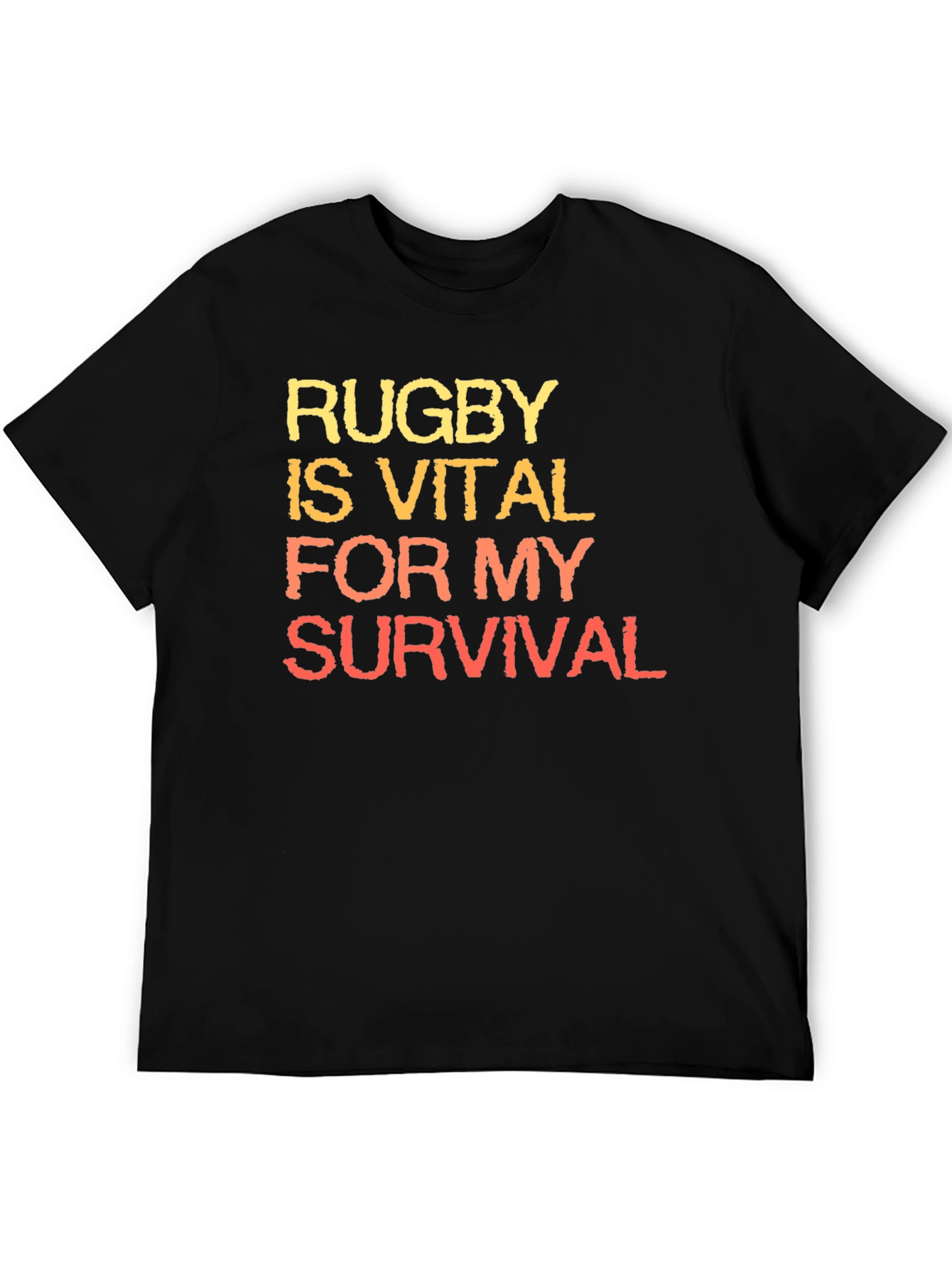 Rugby is Vital T-Shirt | Black Graphic Tee