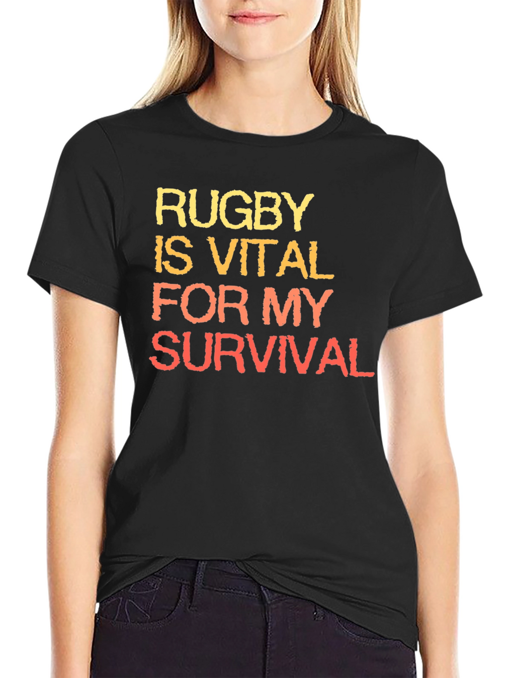 Rugby is Vital T-Shirt | Black Graphic Tee