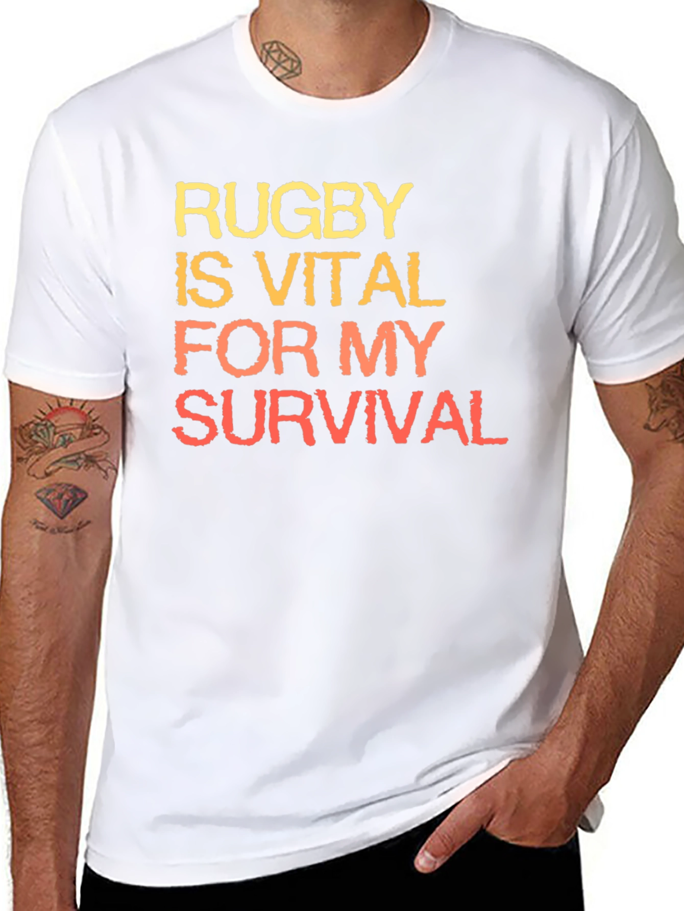 Rugby is Vital T-Shirt | Black Graphic Tee