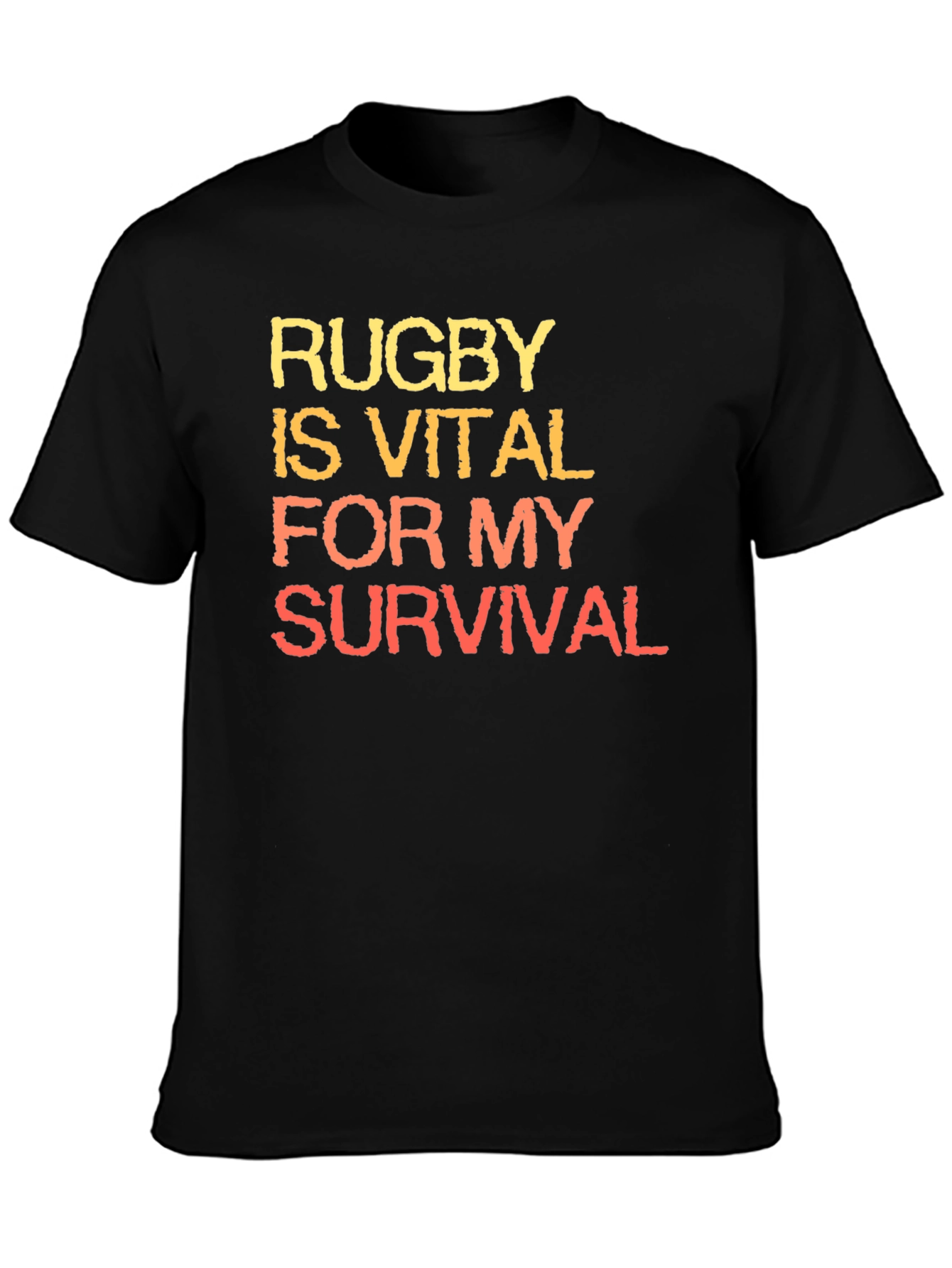 Rugby is Vital T-Shirt | Black Graphic Tee