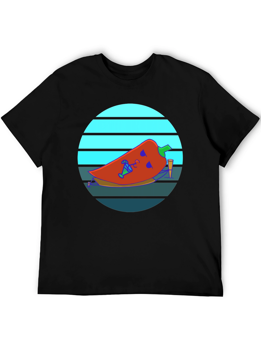 Chill Pepper Graphic Tee - Black