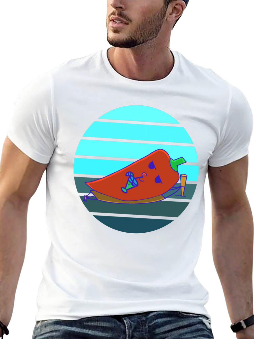 Chill Pepper Graphic Tee - Black