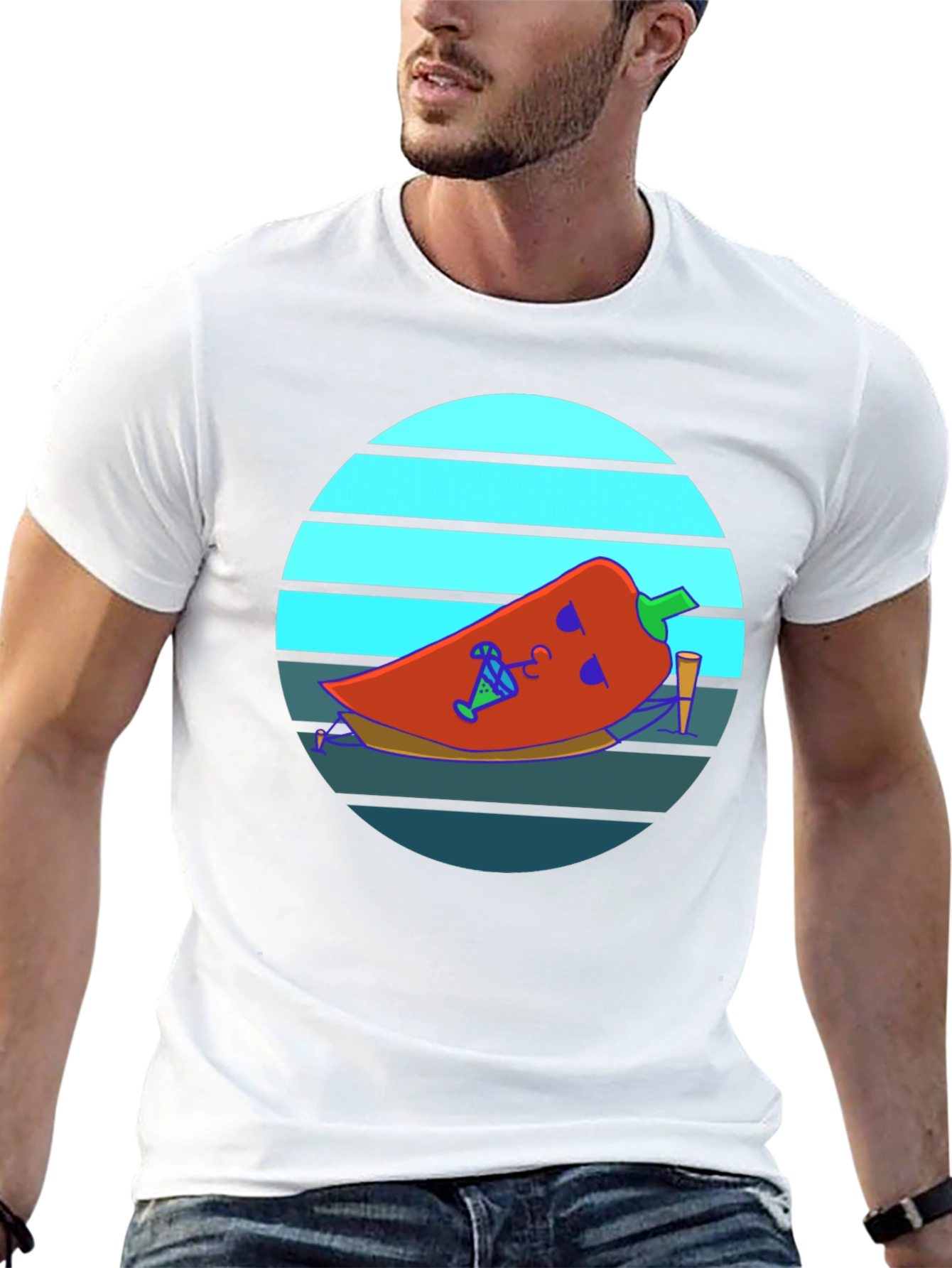 Chill Pepper Graphic Tee - Black