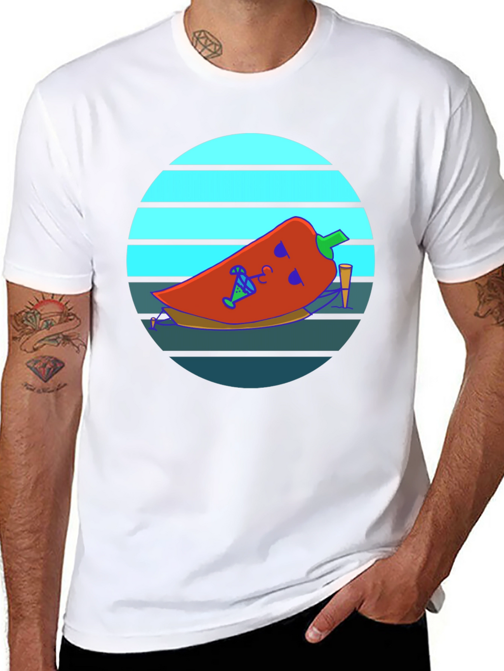 Chill Pepper Graphic Tee - Black