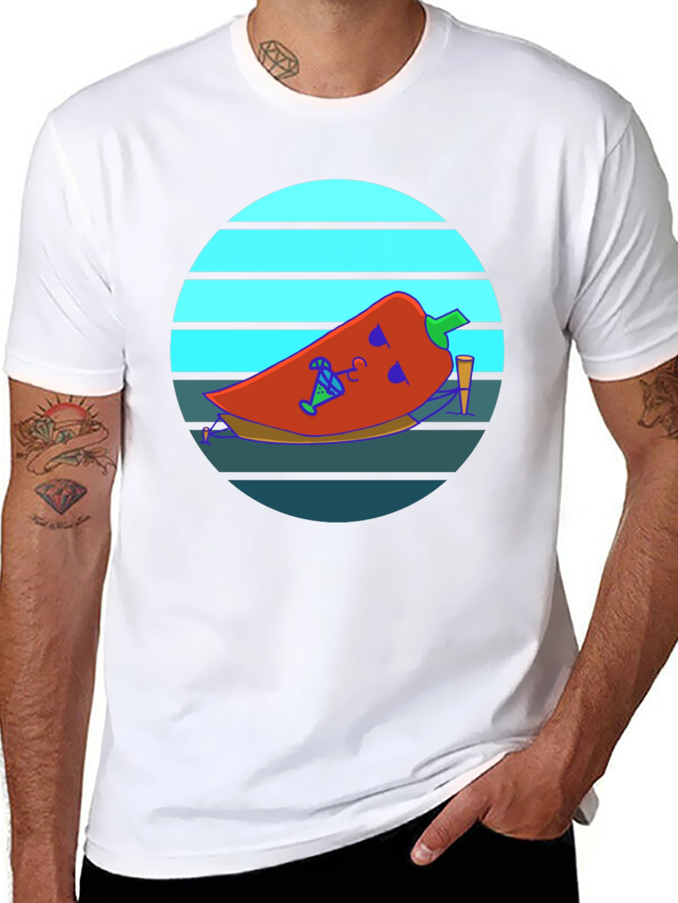 Chill Pepper Graphic Tee - Black