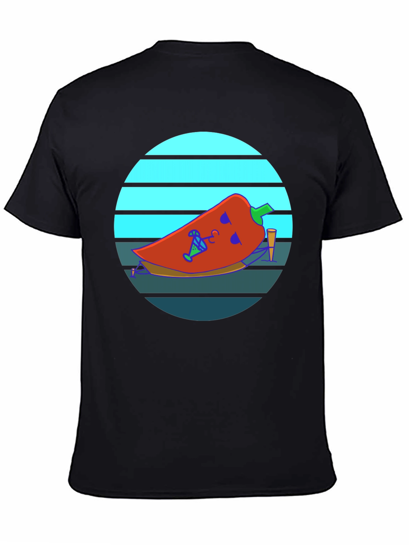 Chill Pepper Graphic Tee - Black