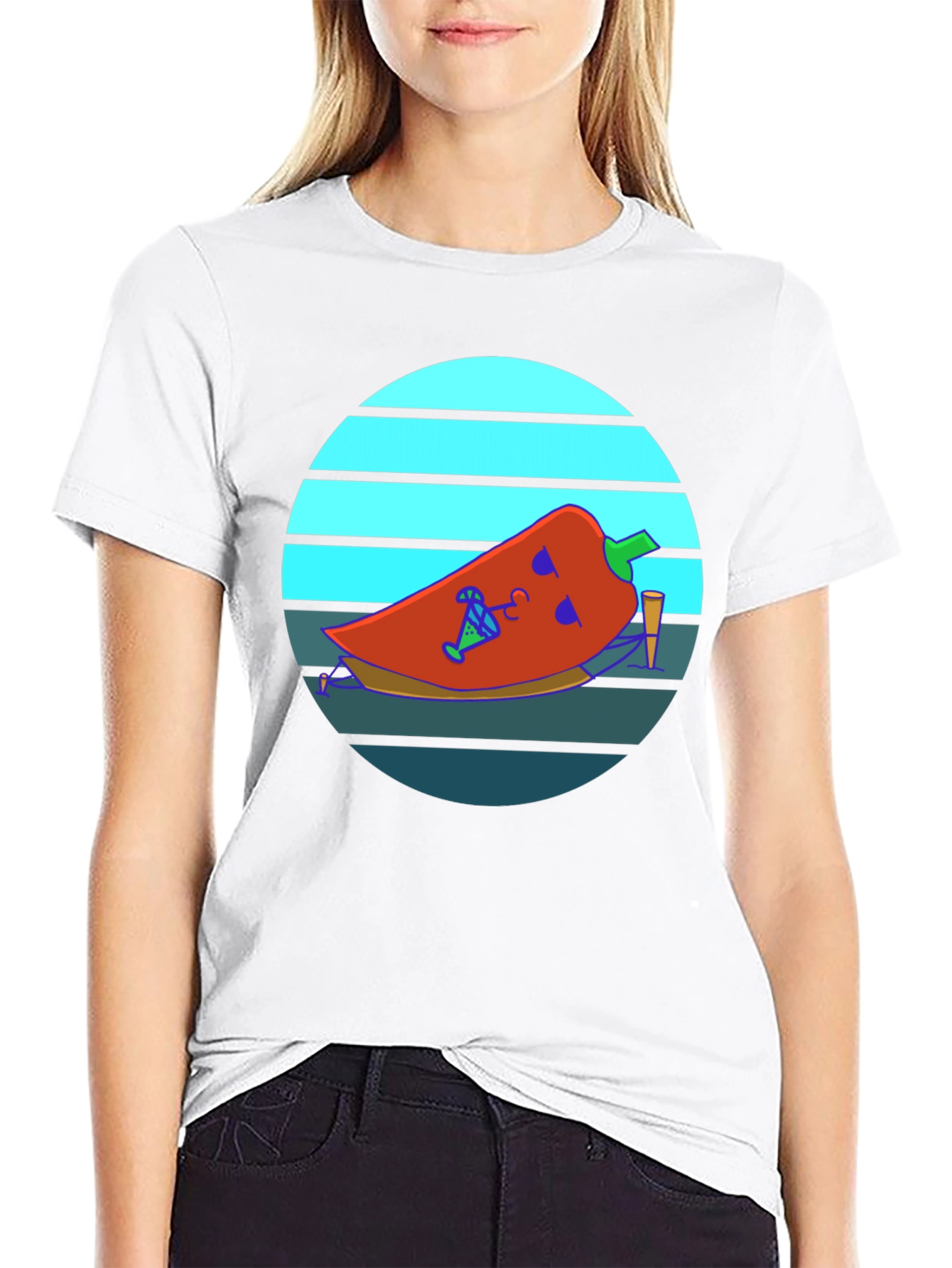 Chill Pepper Graphic Tee - Black