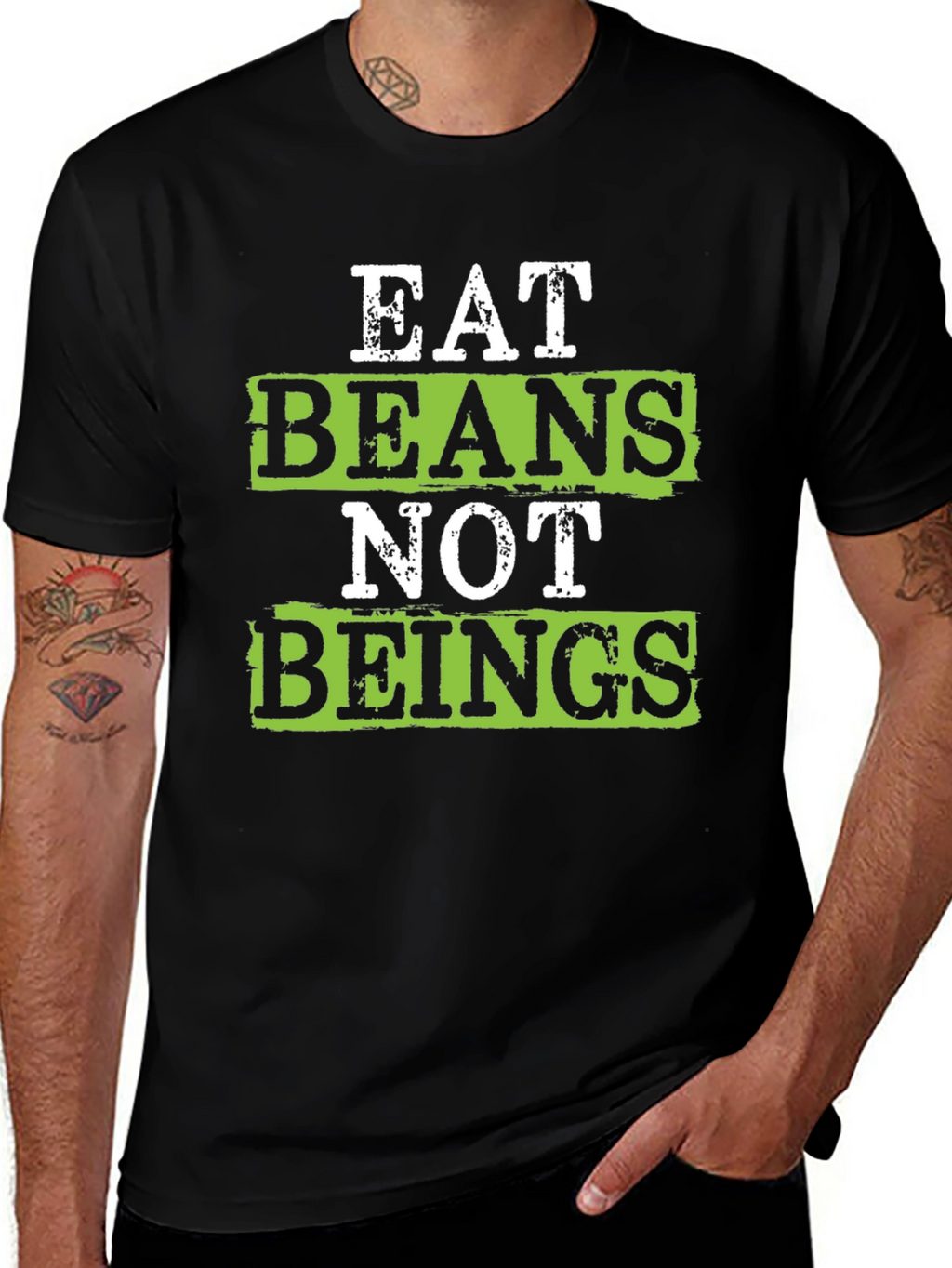 Eat Beans Not Beings Vegan T-Shirt