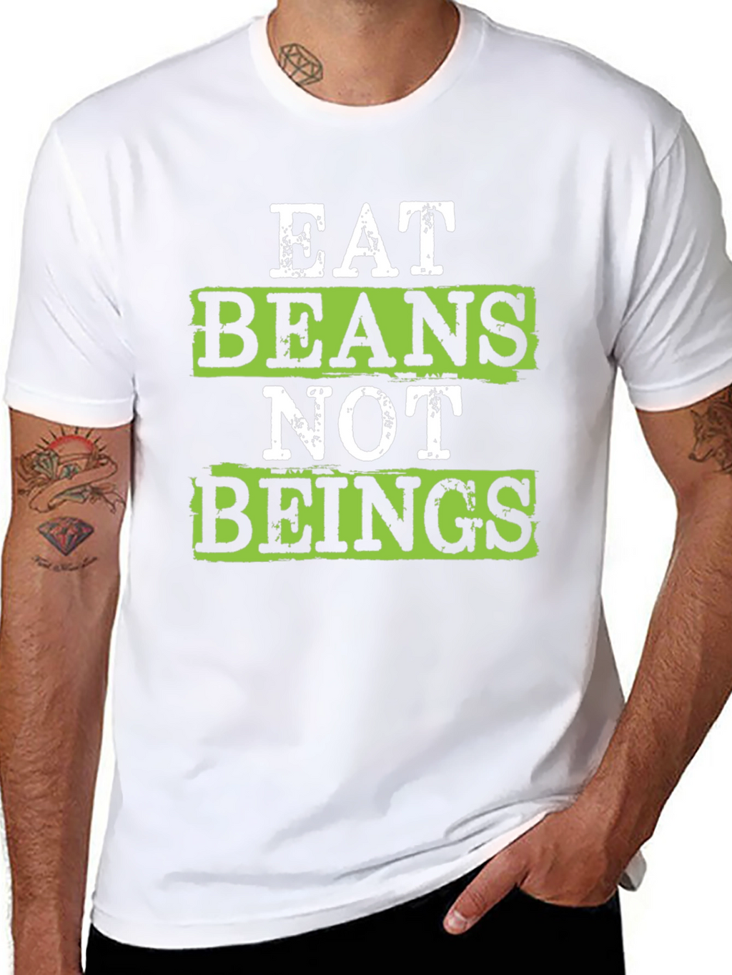 Eat Beans Not Beings Vegan T-Shirt