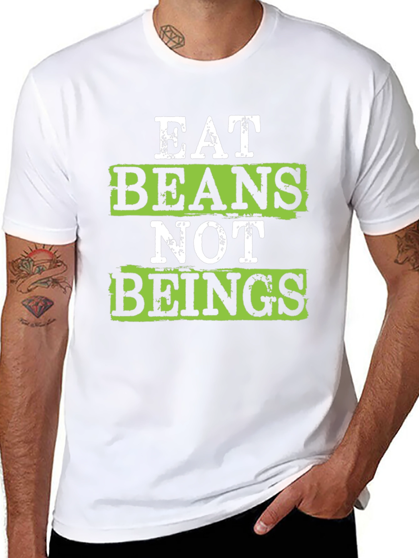 Eat Beans Not Beings Vegan T-Shirt