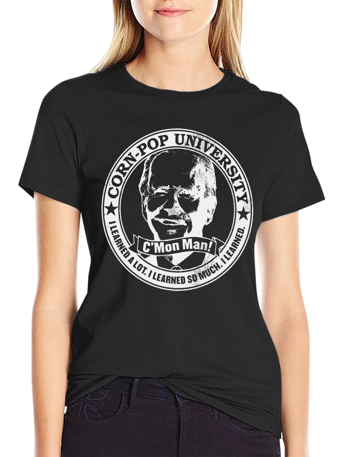 Corn-Pop University Black T-Shirt - CMon Man!