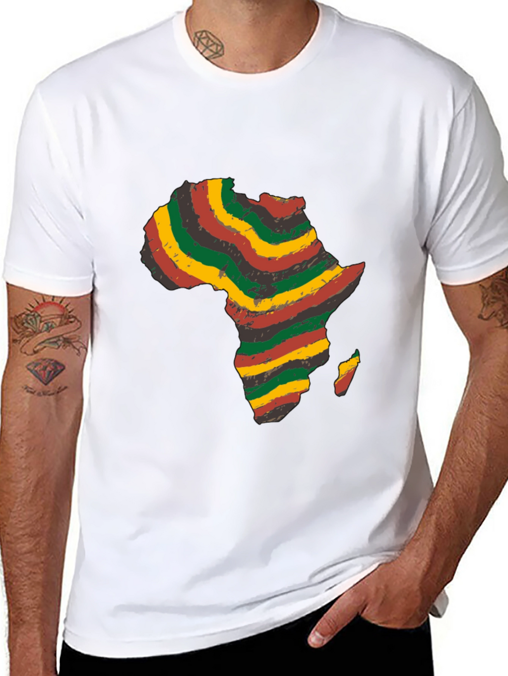 Africa Map Black T-Shirt