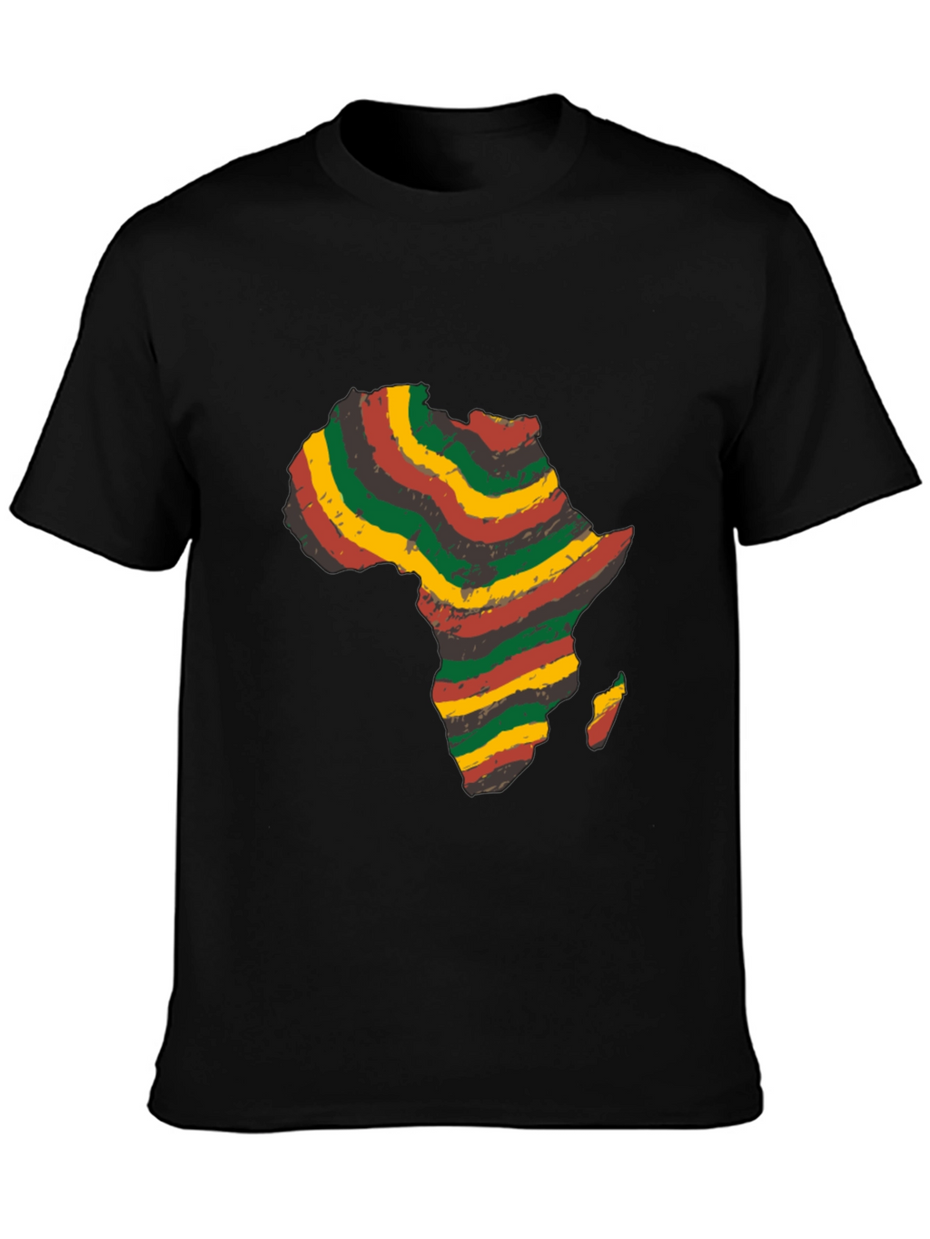 Africa Map Black T-Shirt