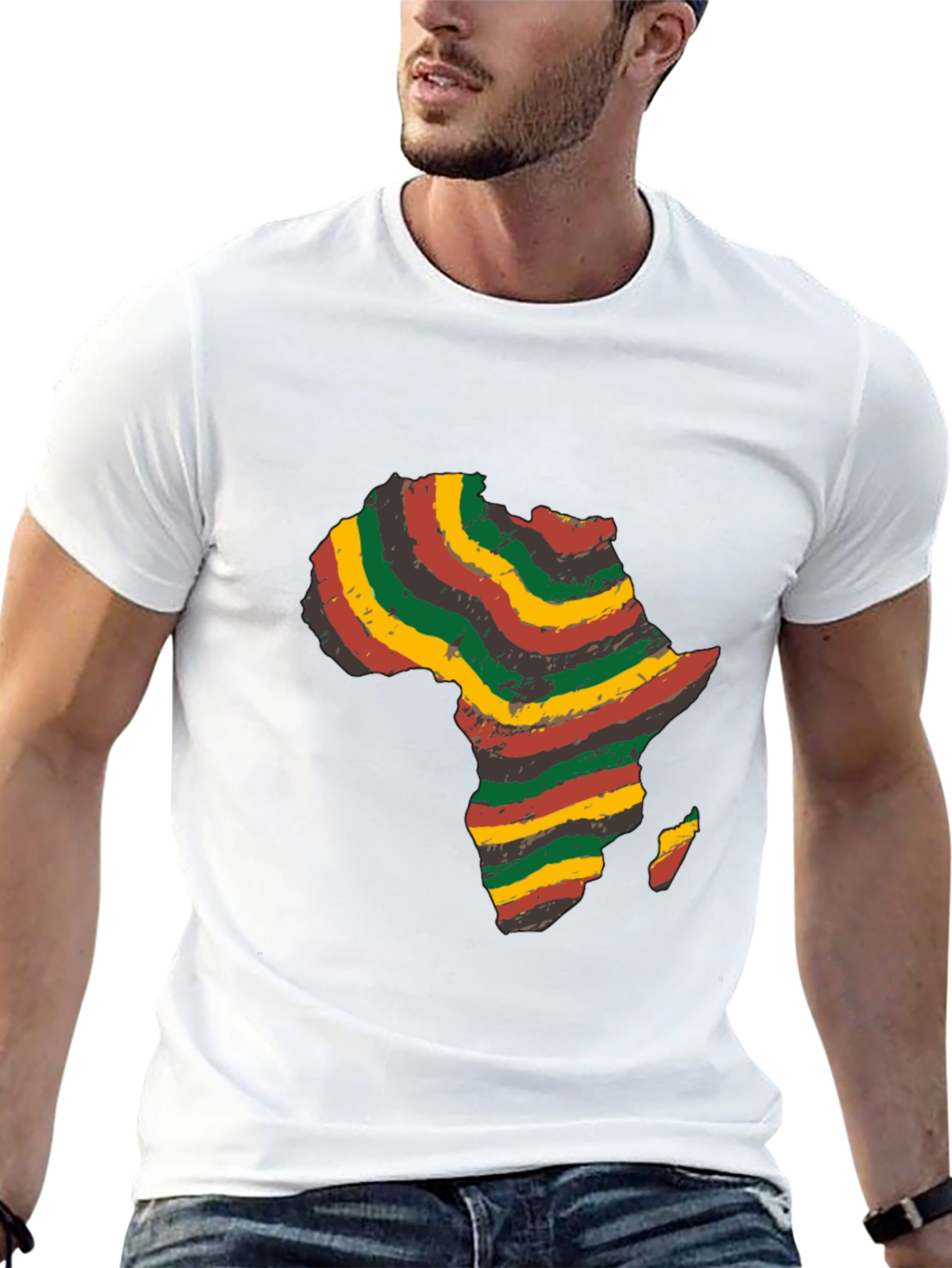 Africa Map Black T-Shirt