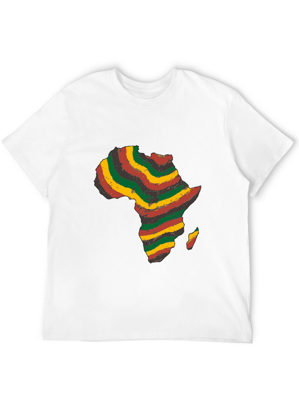 Africa Map Black T-Shirt