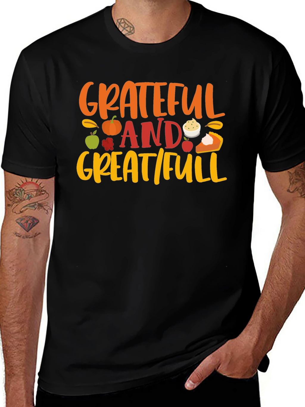 Grateful Great/Full Thanksgiving T-Shirt