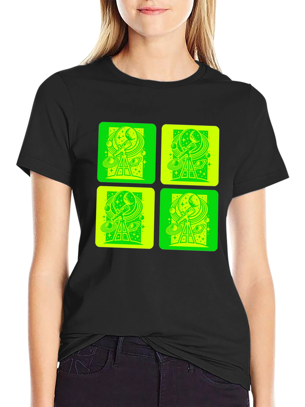 Telescope Space Print T-Shirt