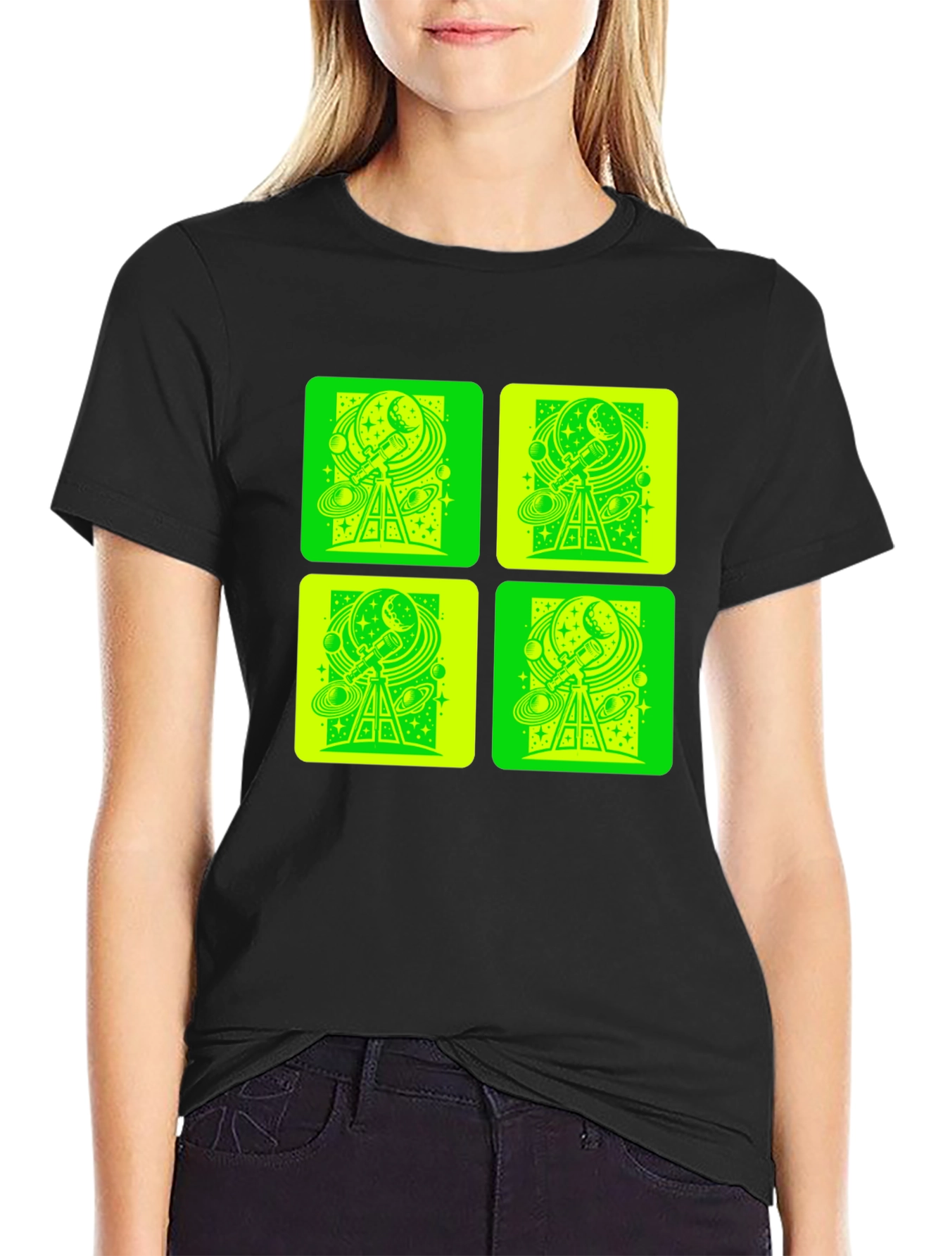 Telescope Space Print T-Shirt