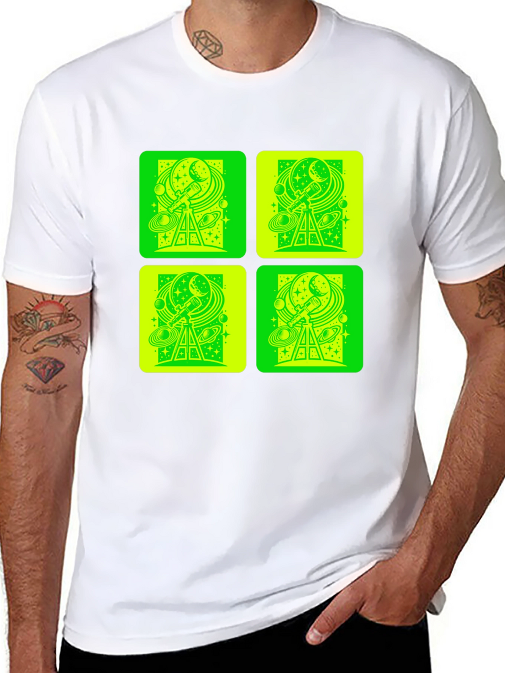 Telescope Space Print T-Shirt