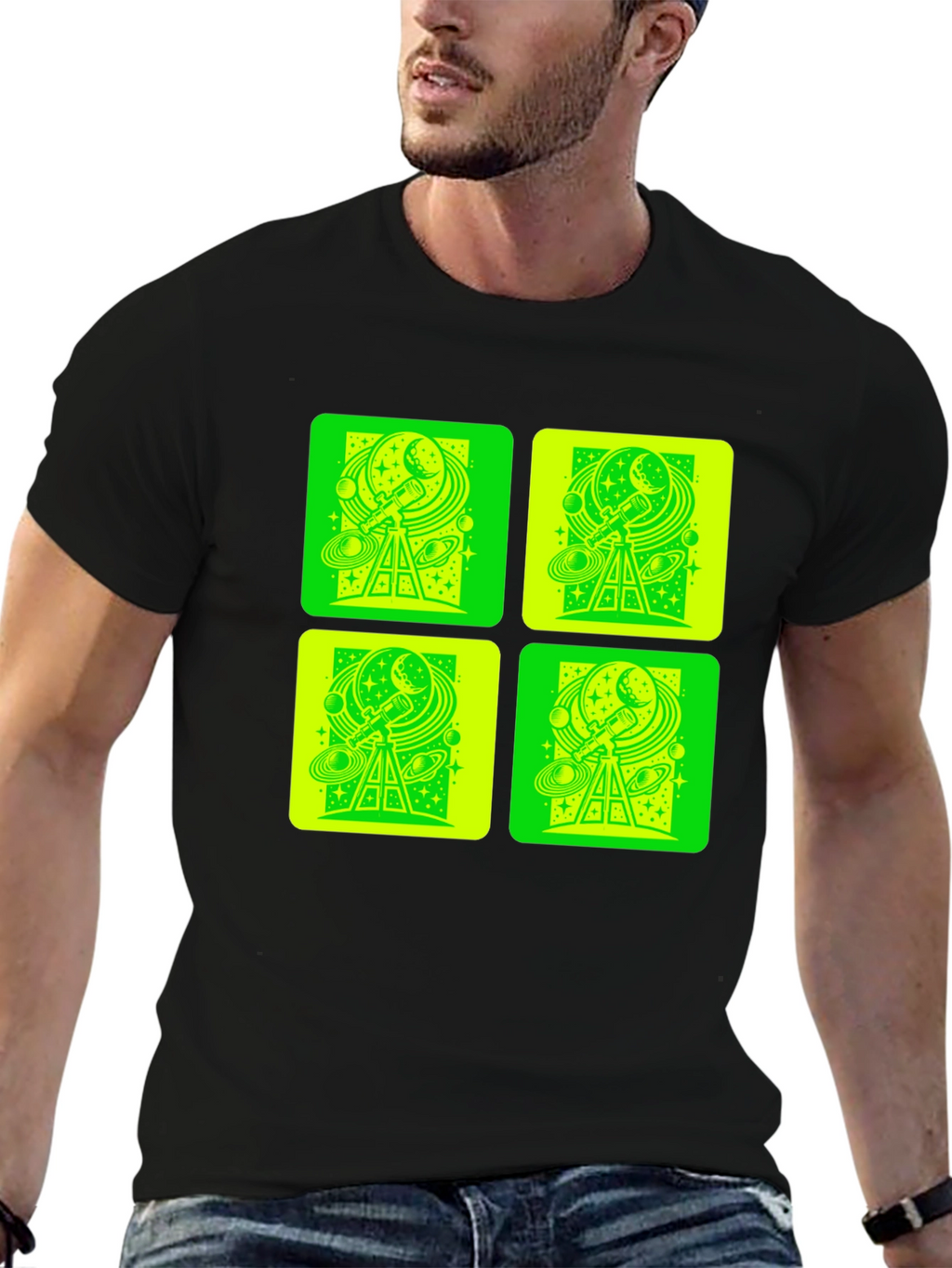 Telescope Space Print T-Shirt