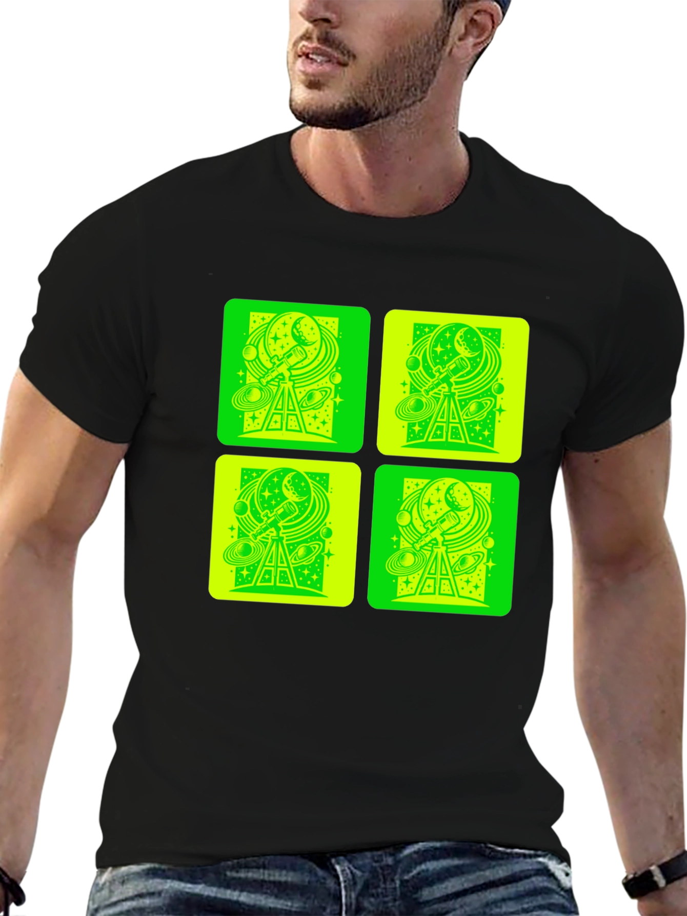 Telescope Space Print T-Shirt