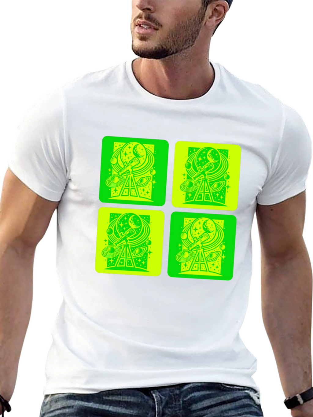 Telescope Space Print T-Shirt