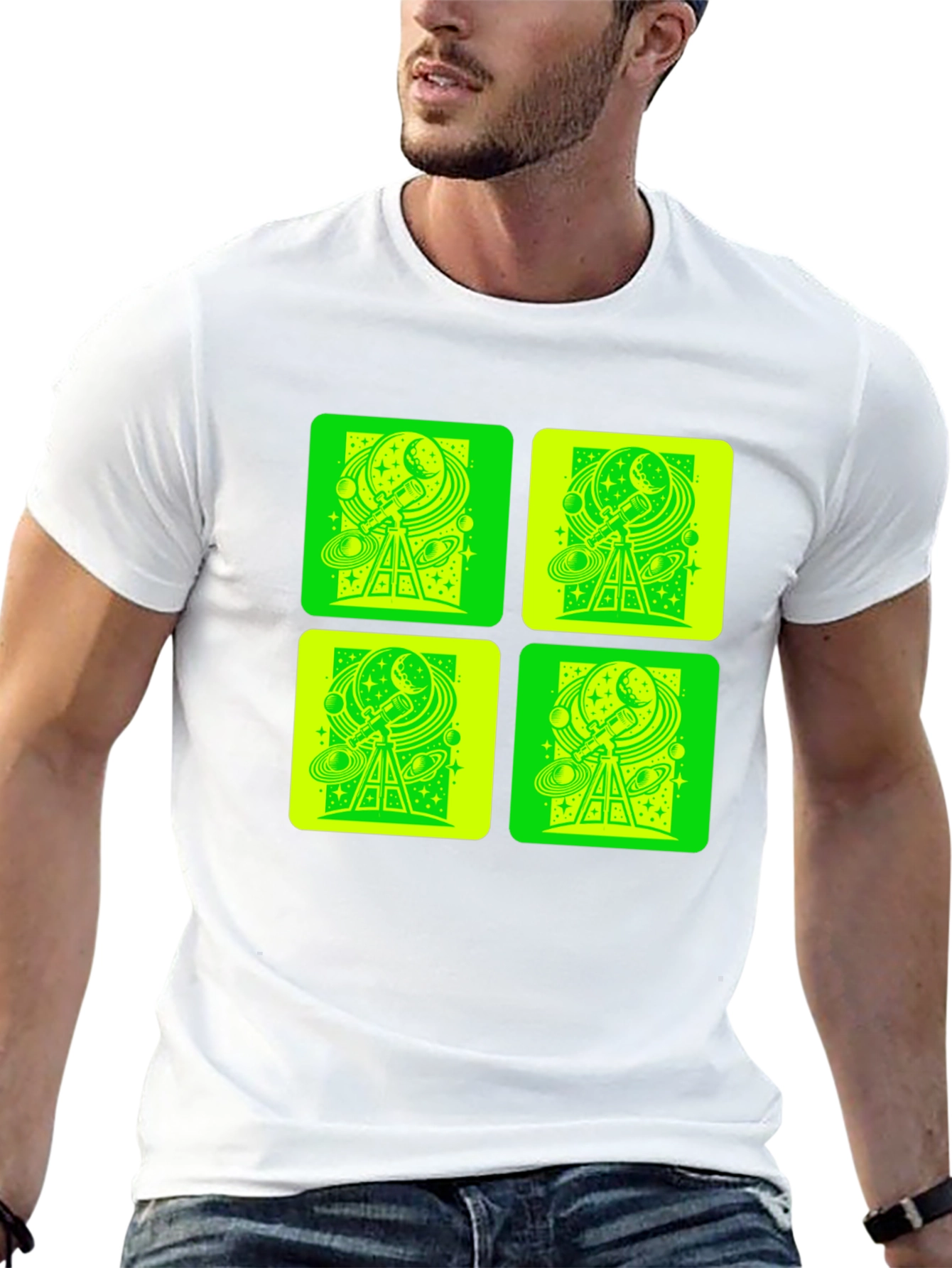 Telescope Space Print T-Shirt