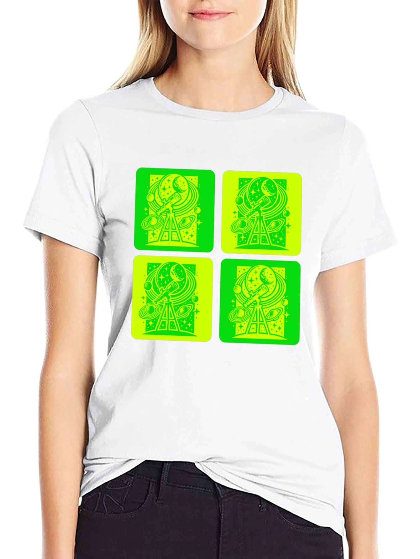Telescope Space Print T-Shirt