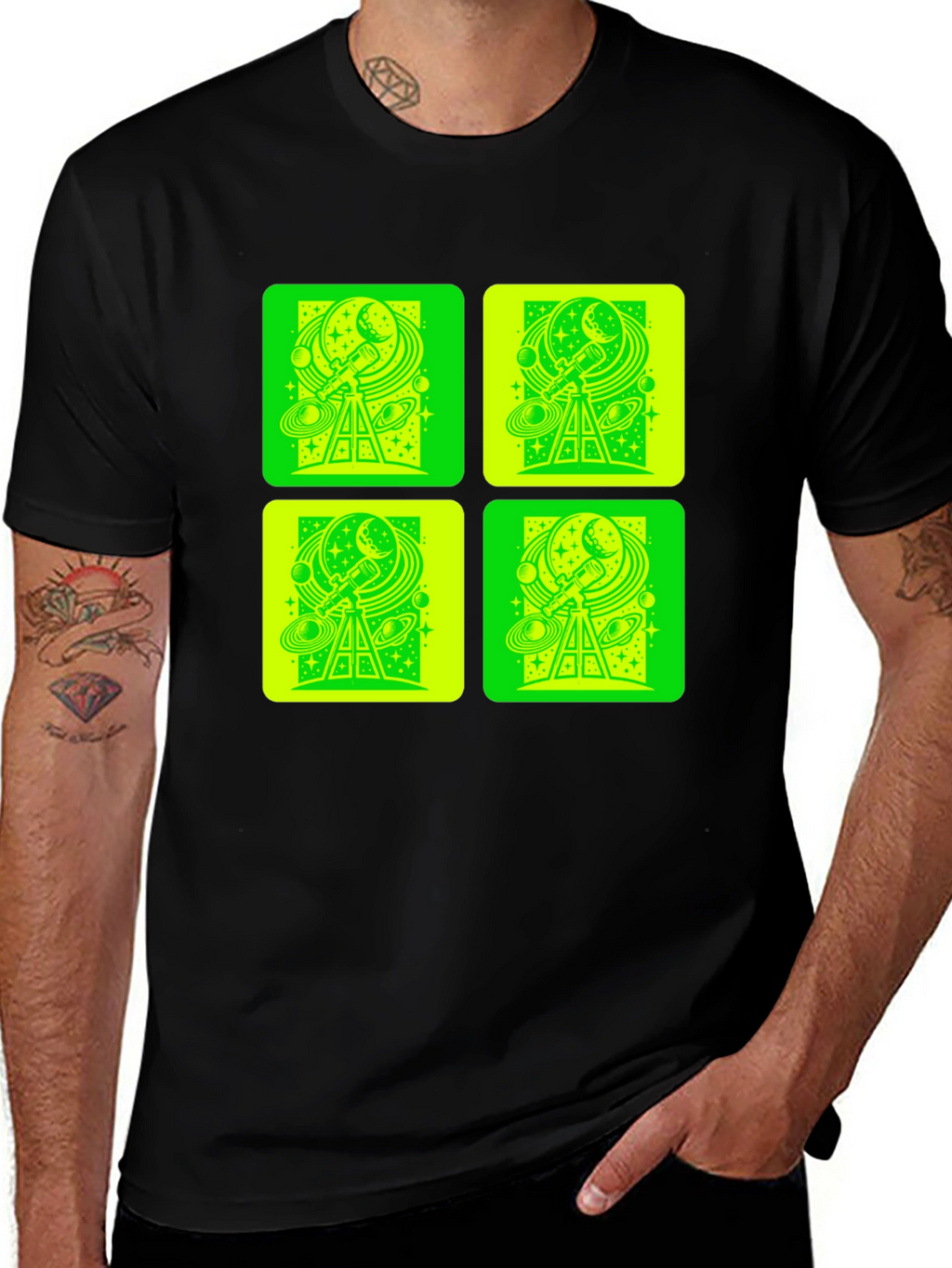 Telescope Space Print T-Shirt