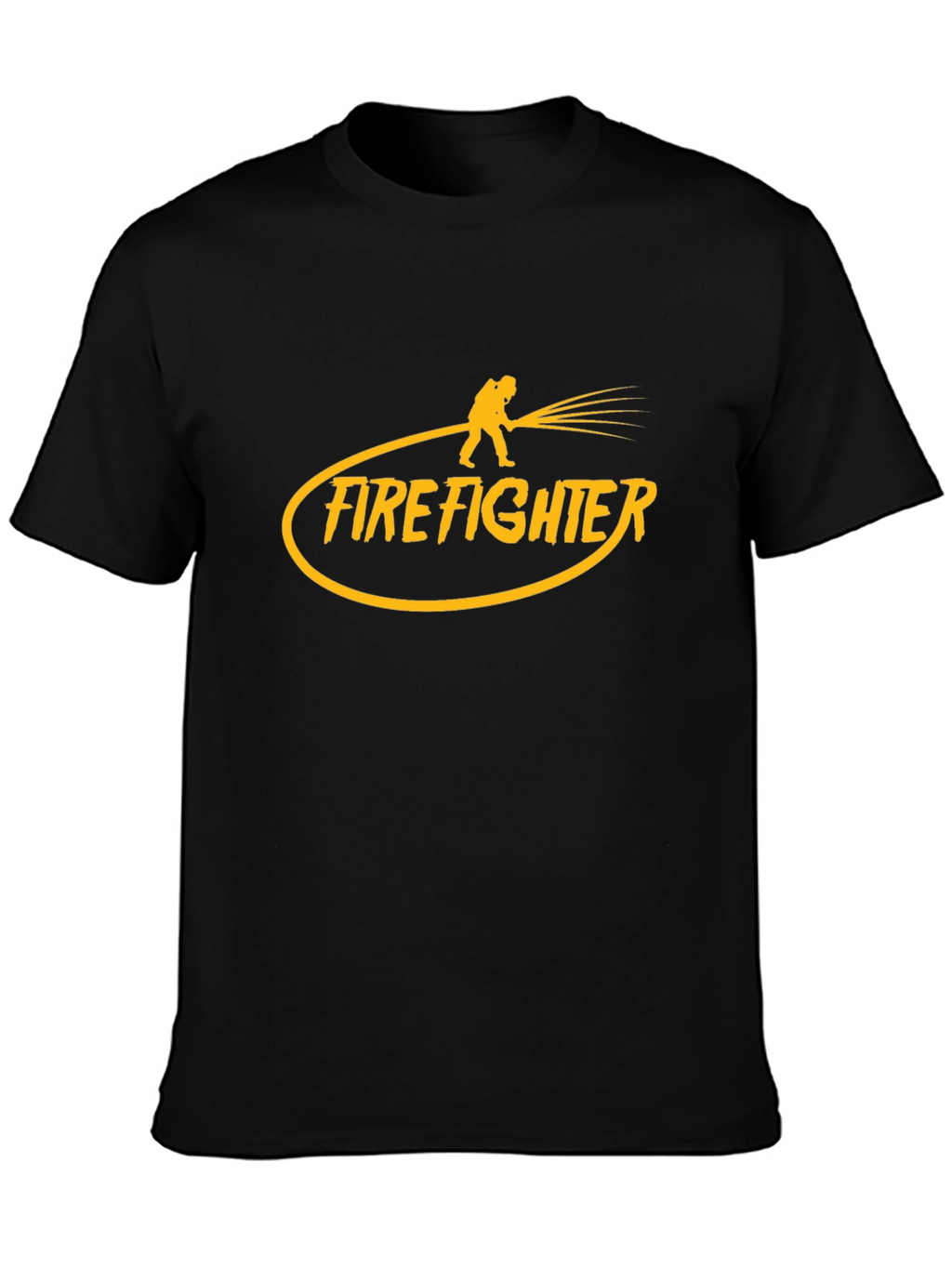 Firefighter Graphic Tee - Bold Black T-Shirt