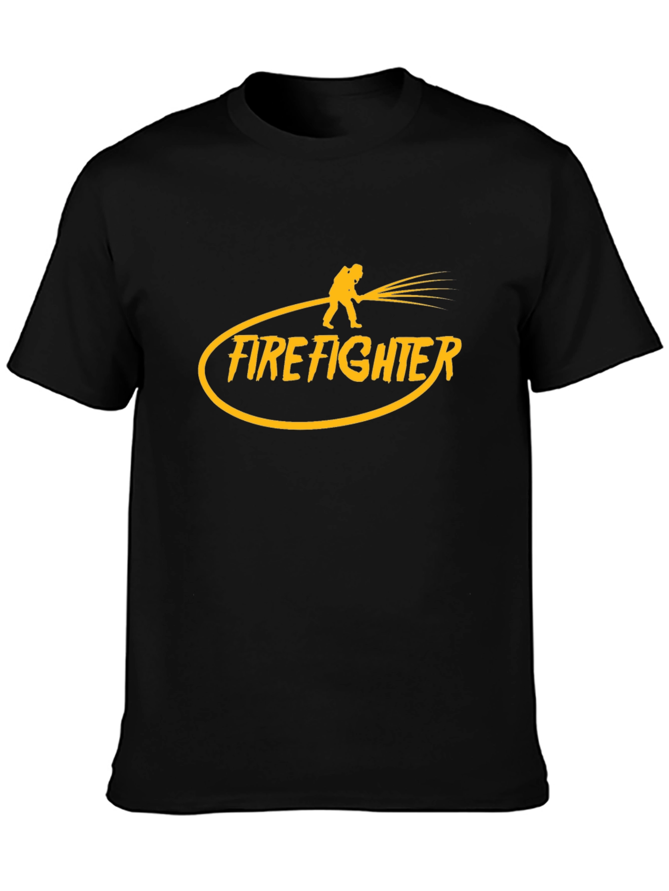Firefighter Graphic Tee - Bold Black T-Shirt