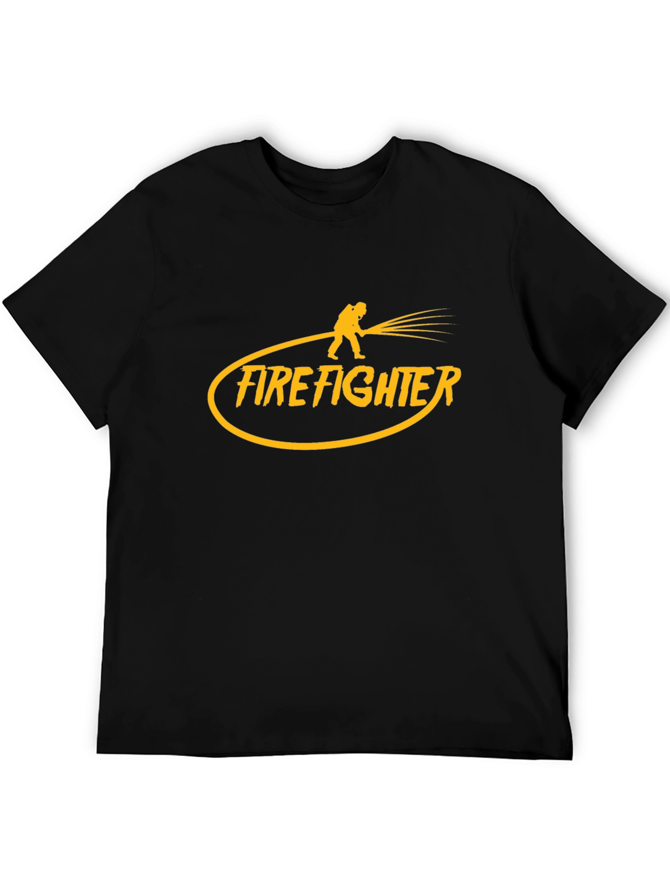 Firefighter Graphic Tee - Bold Black T-Shirt