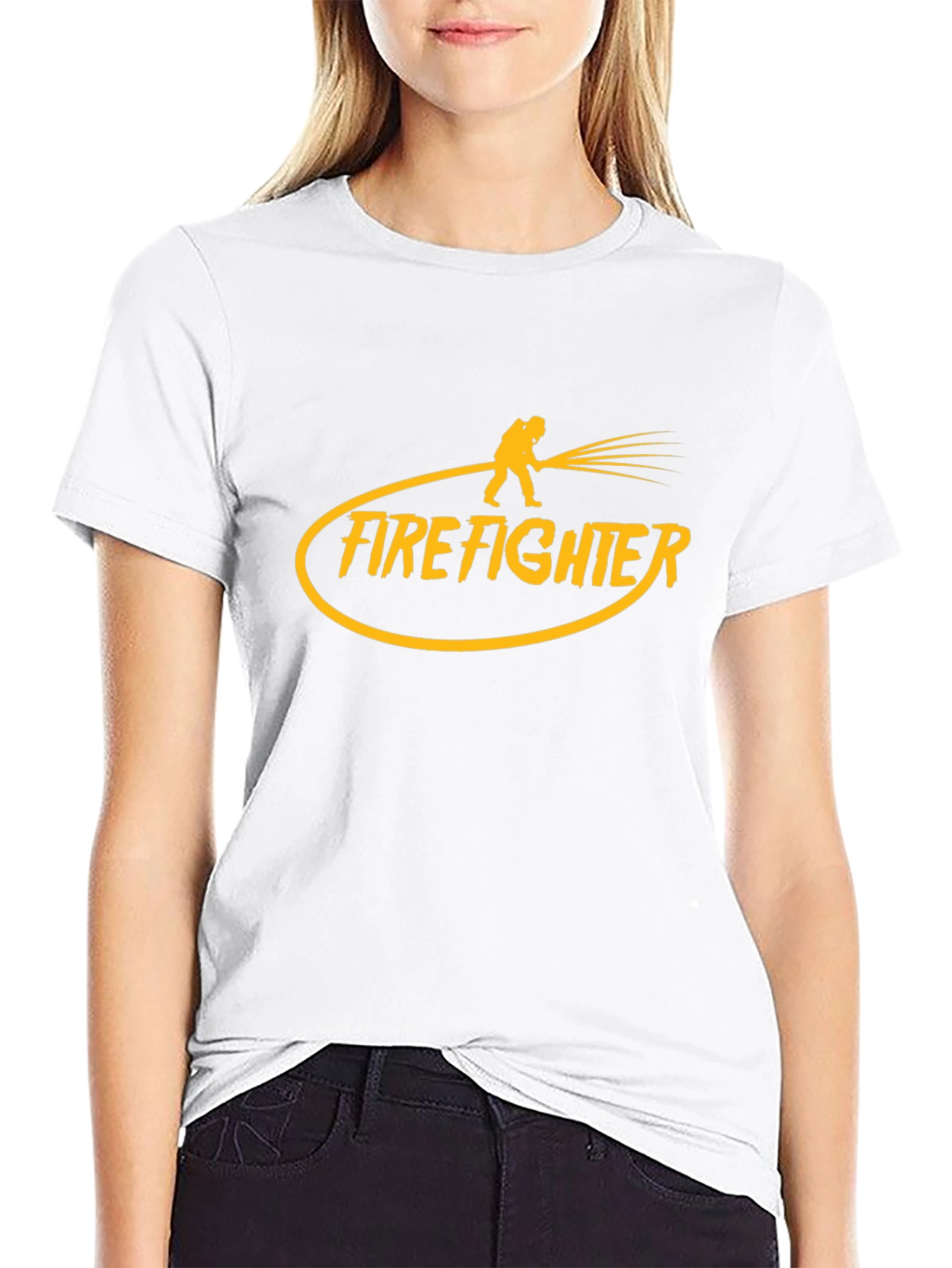 Firefighter Graphic Tee - Bold Black T-Shirt