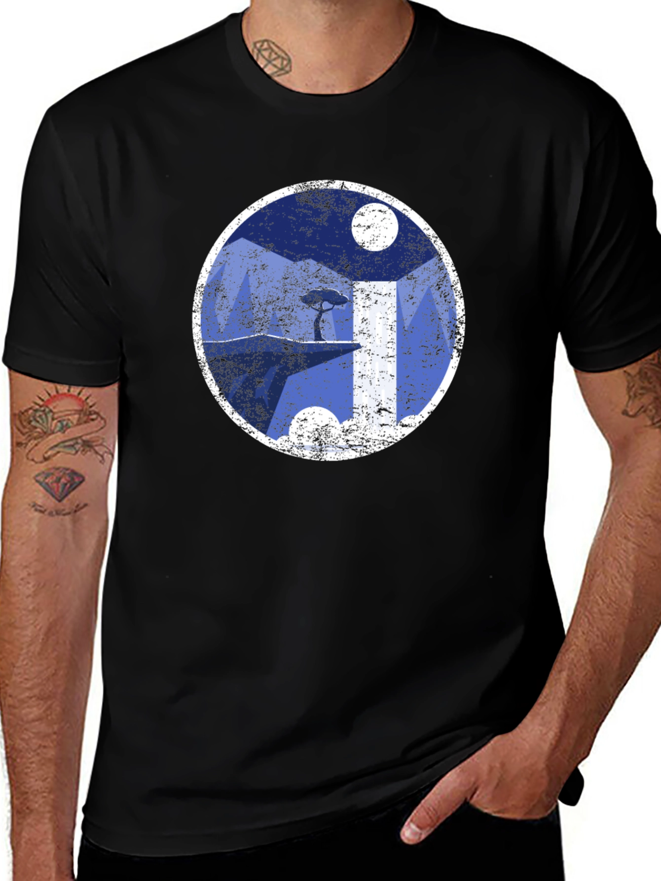 Yin Yang Landscape Graphic Tee