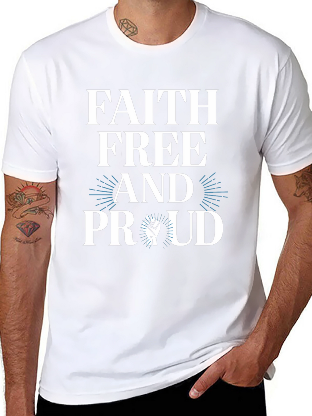 Faith Free Proud T-Shirt - Black