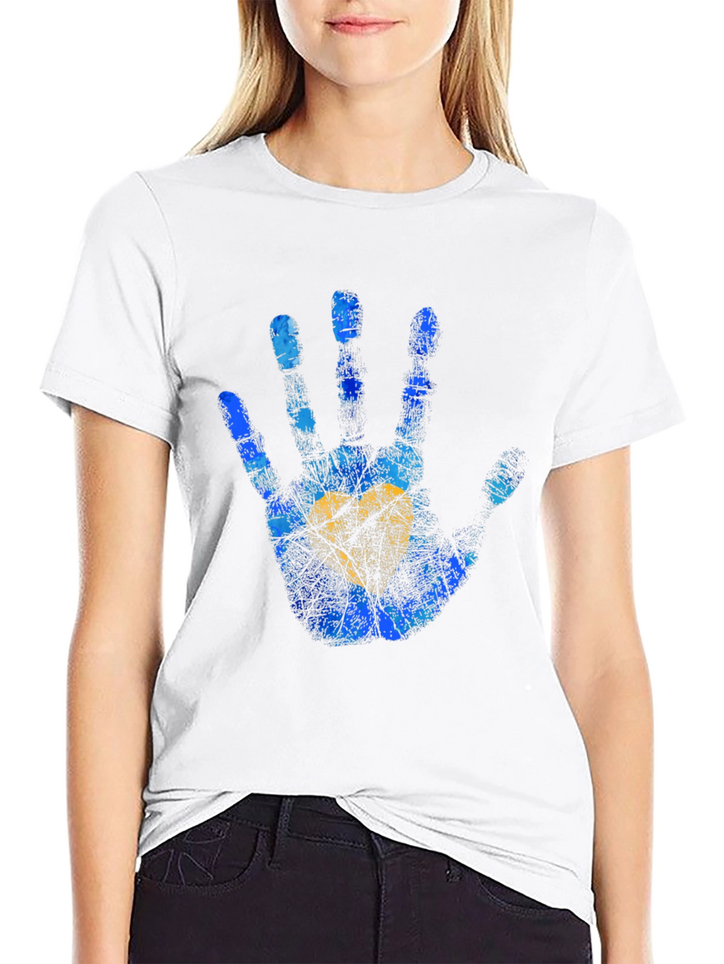 Abstract Handprint Graphic Tee