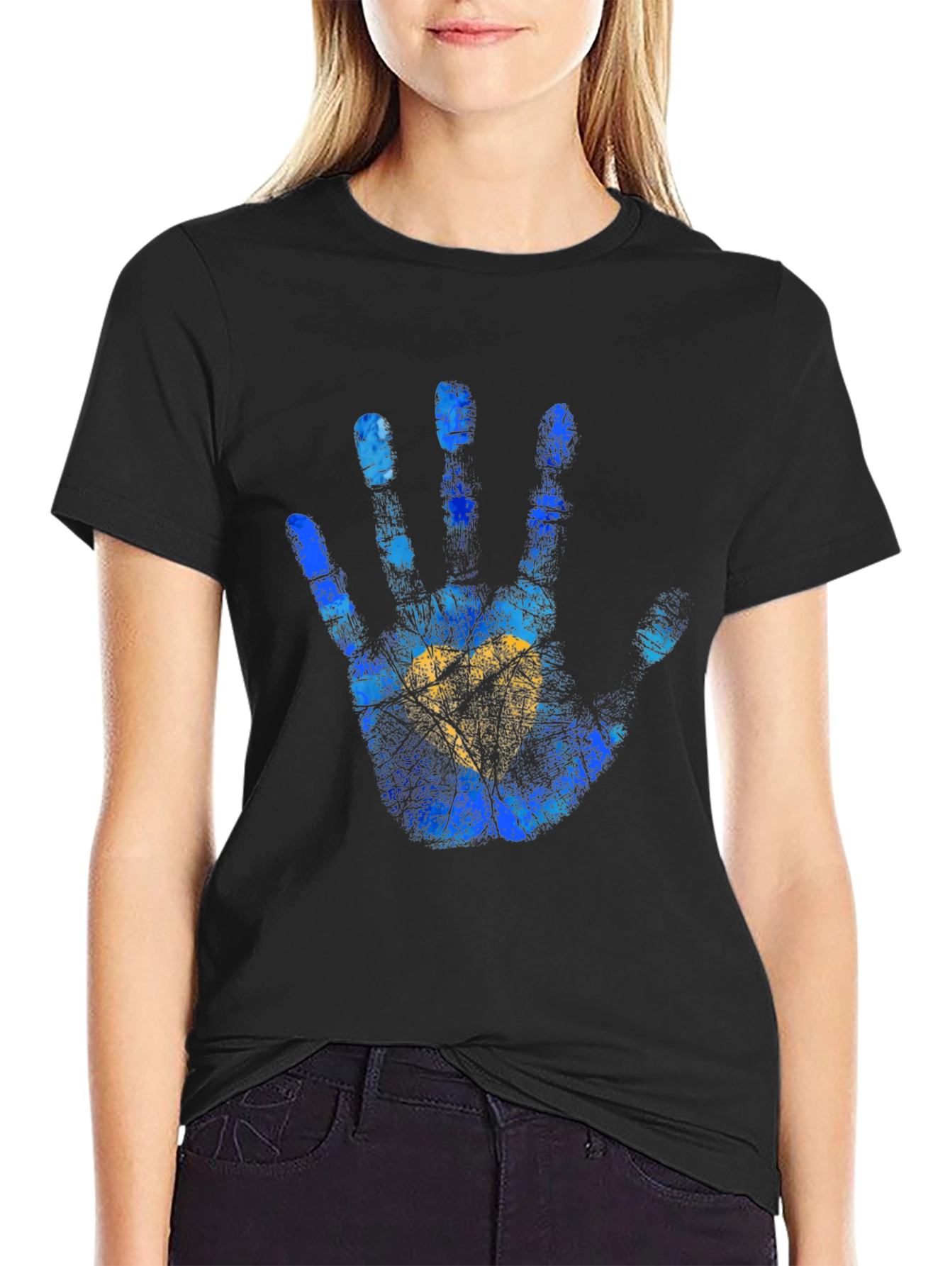 Abstract Handprint Graphic Tee