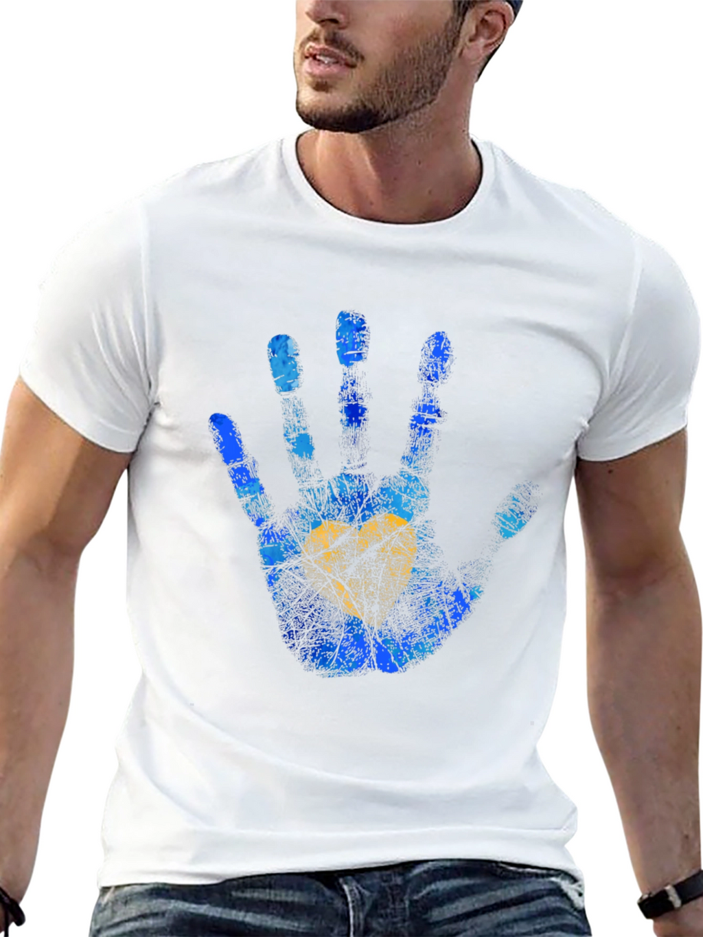 Abstract Handprint Graphic Tee