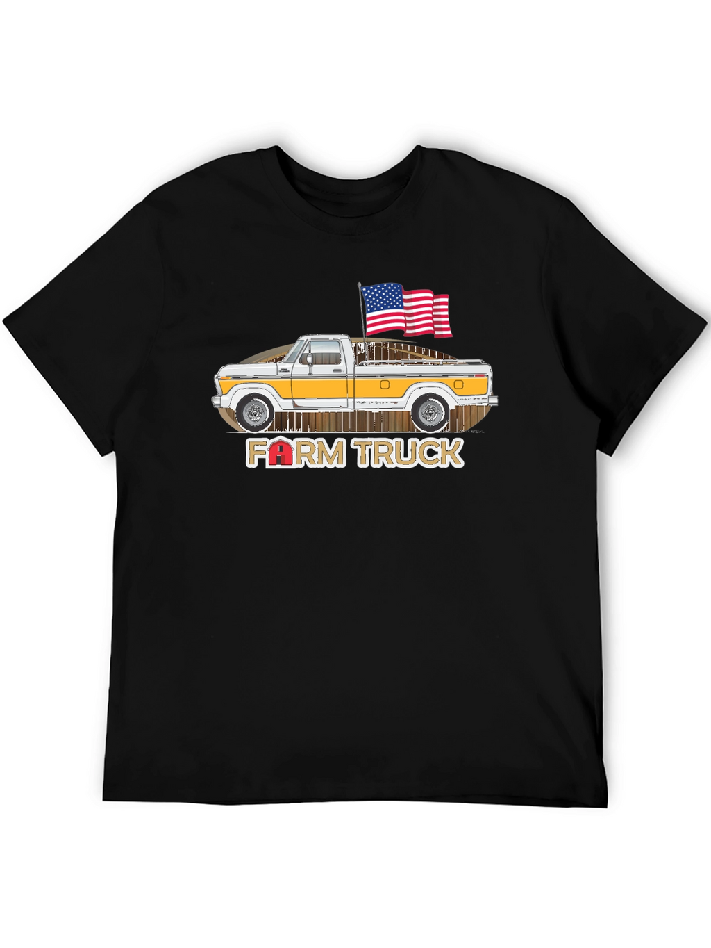 Farm Truck American Flag Graphic Tee