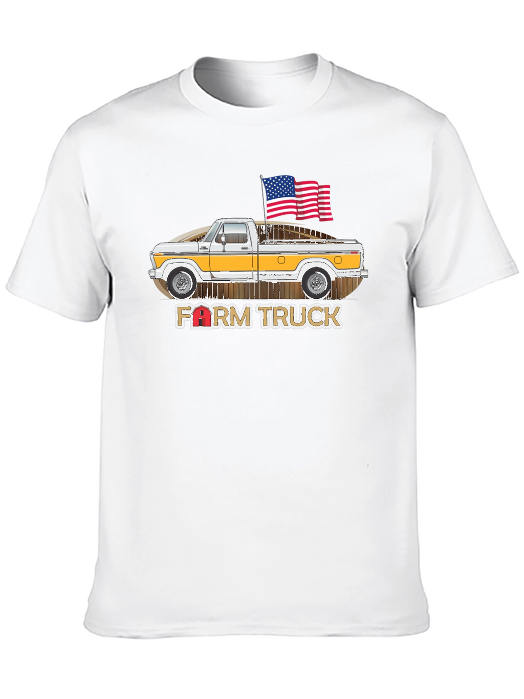 Farm Truck American Flag Graphic Tee
