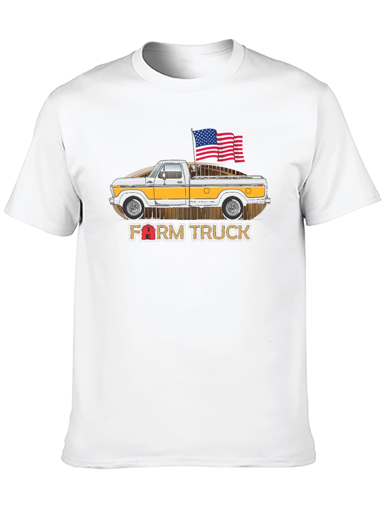 Farm Truck American Flag Graphic Tee