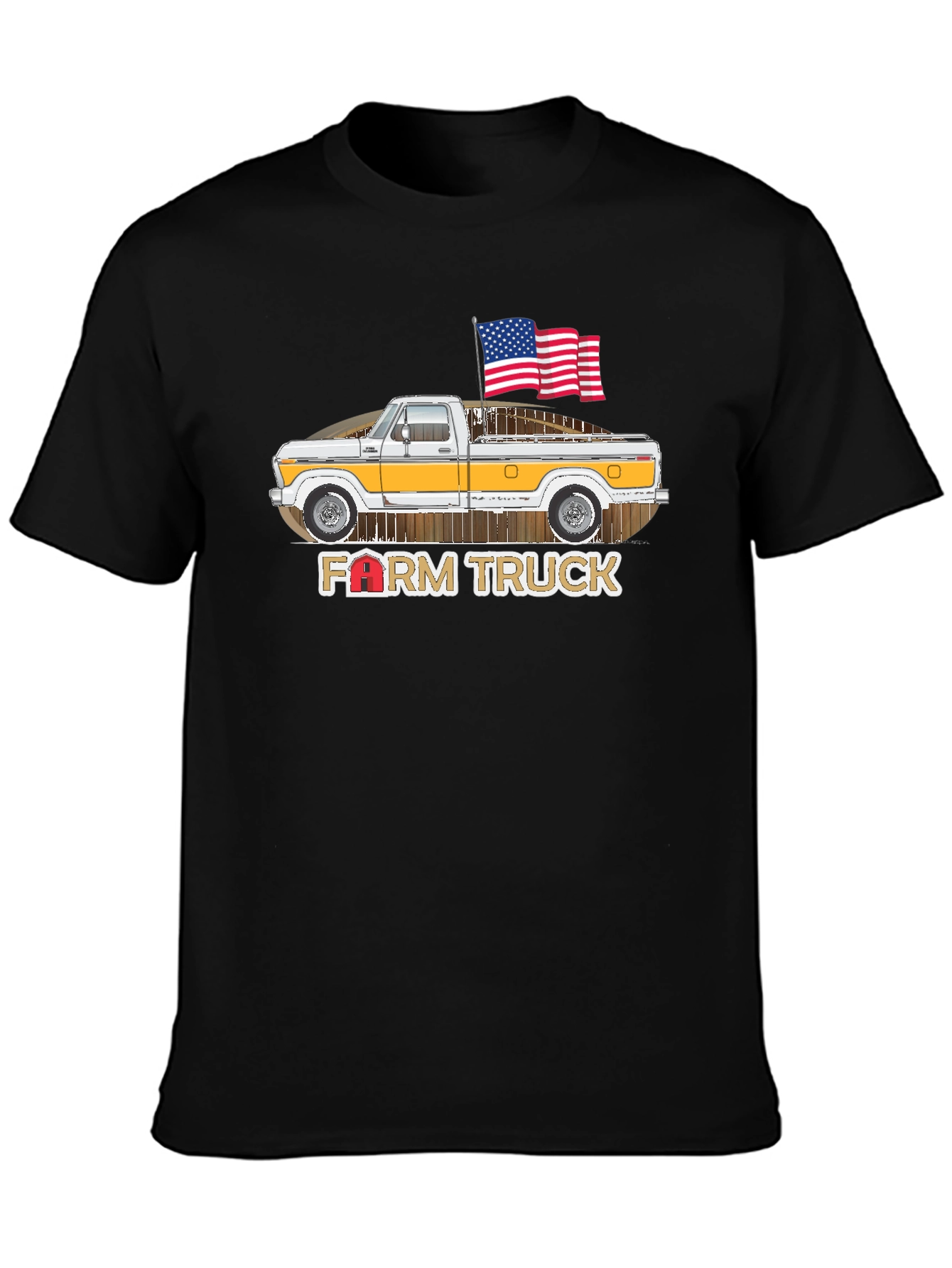 Farm Truck American Flag Graphic Tee
