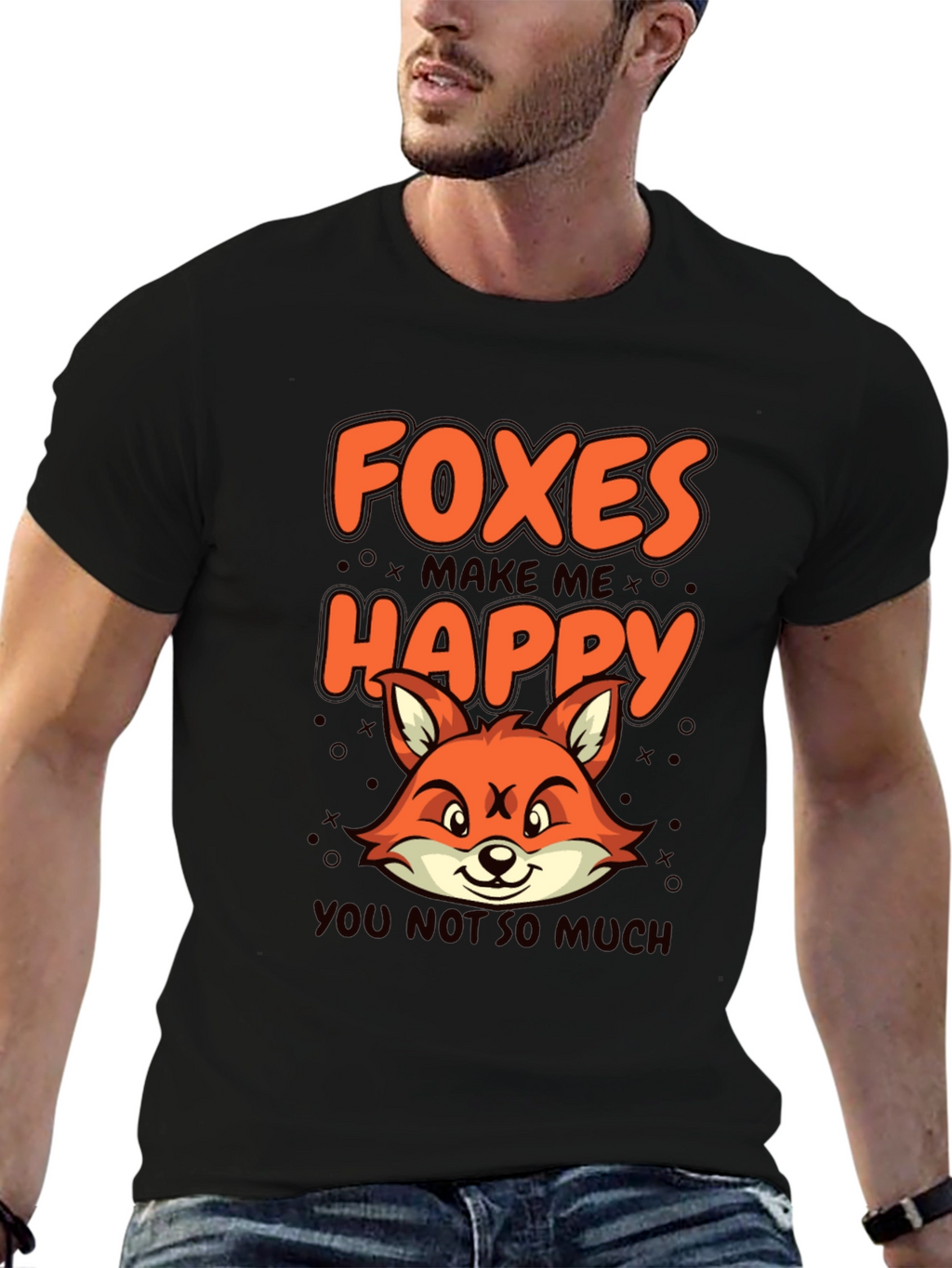 Foxes Make Me Happy Graphic T-Shirt