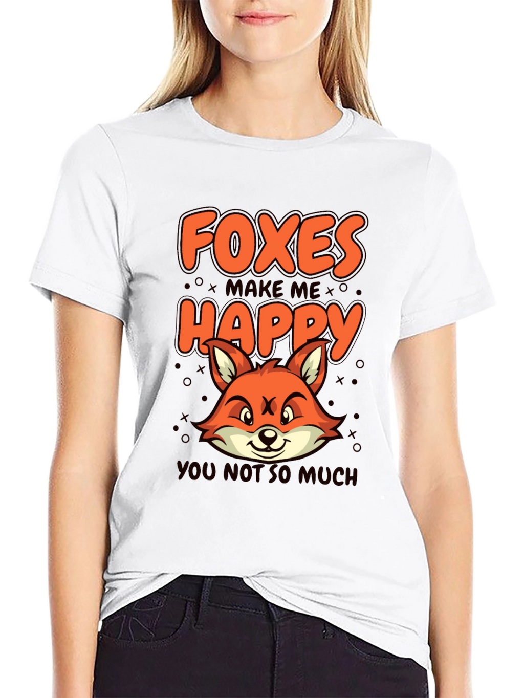 Foxes Make Me Happy Graphic T-Shirt